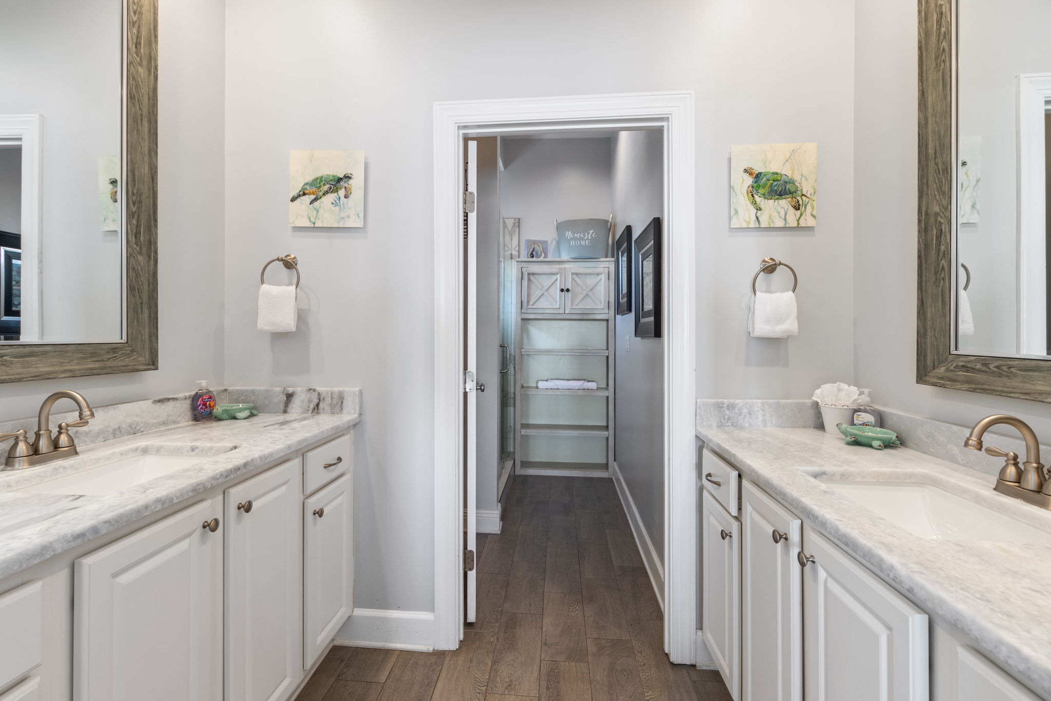 Primary ensuite double vanity