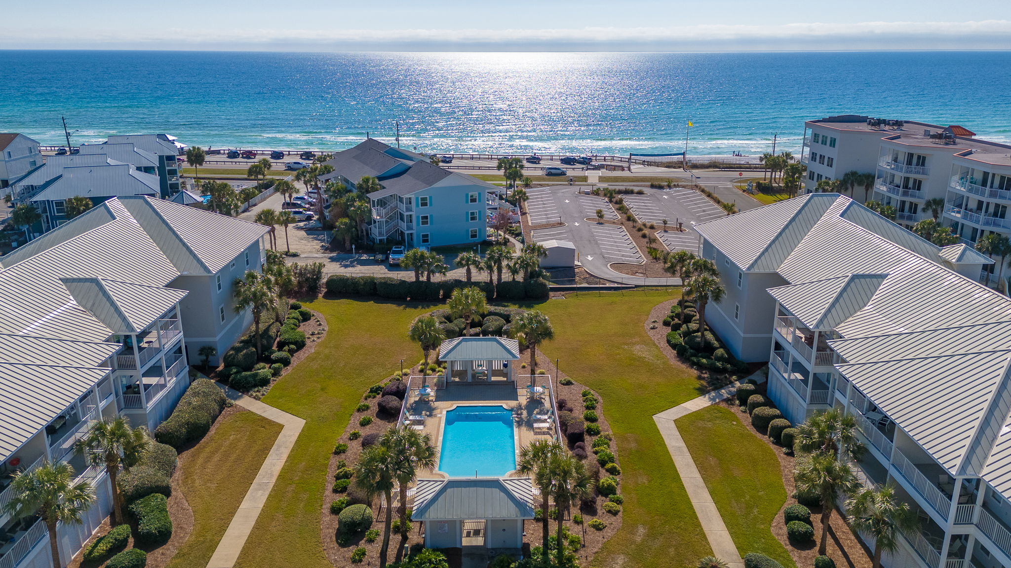 Pavilion Palms gated community just steps from the beach