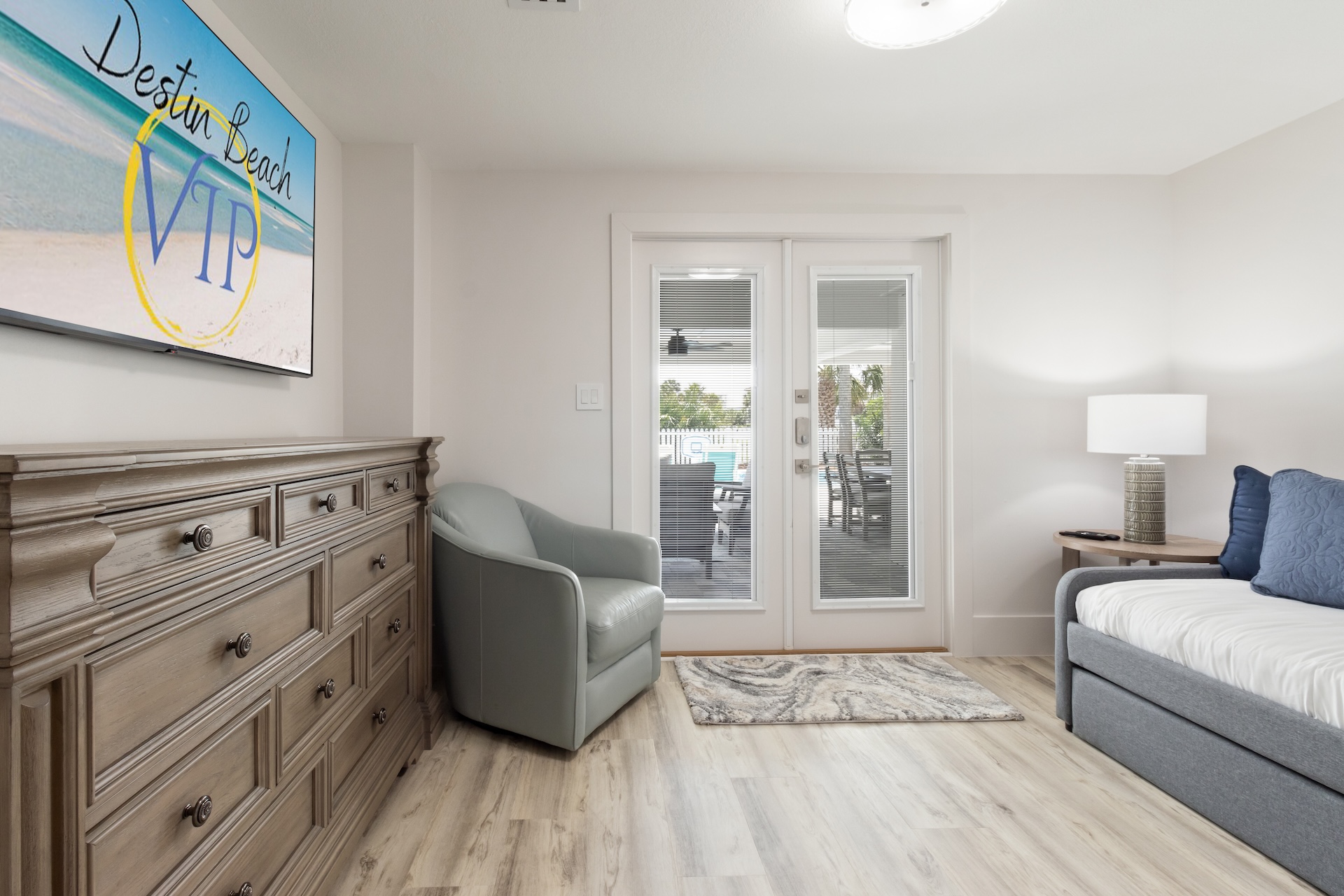 First floor guest room with outdoor access