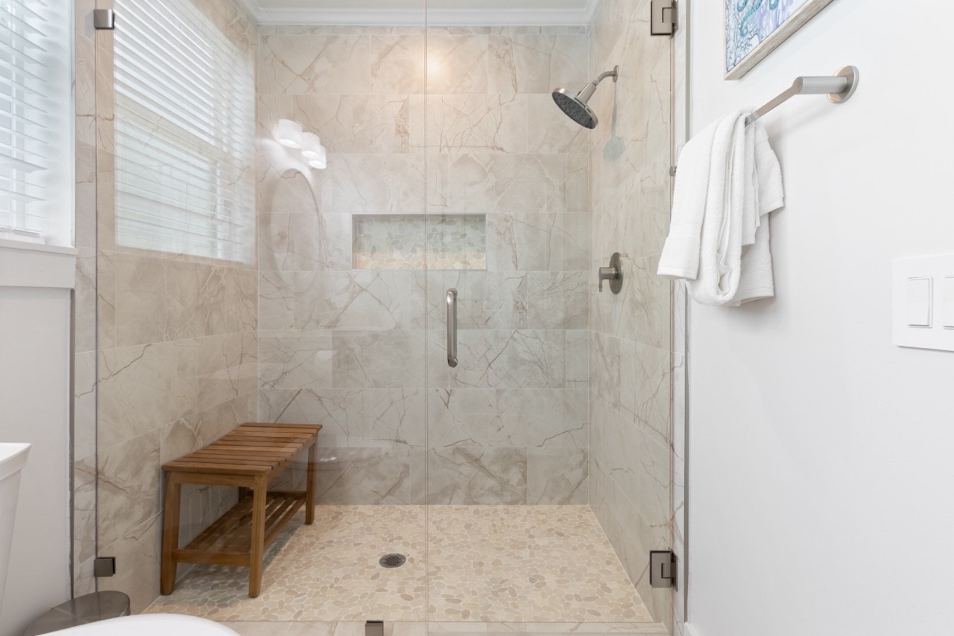Luxurious walk-in shower