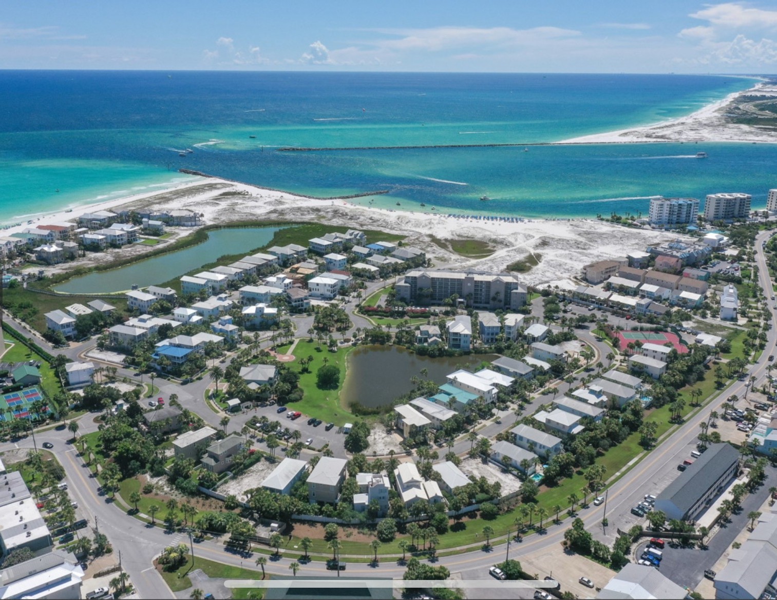 Destin Point has the largest private beach in Destin