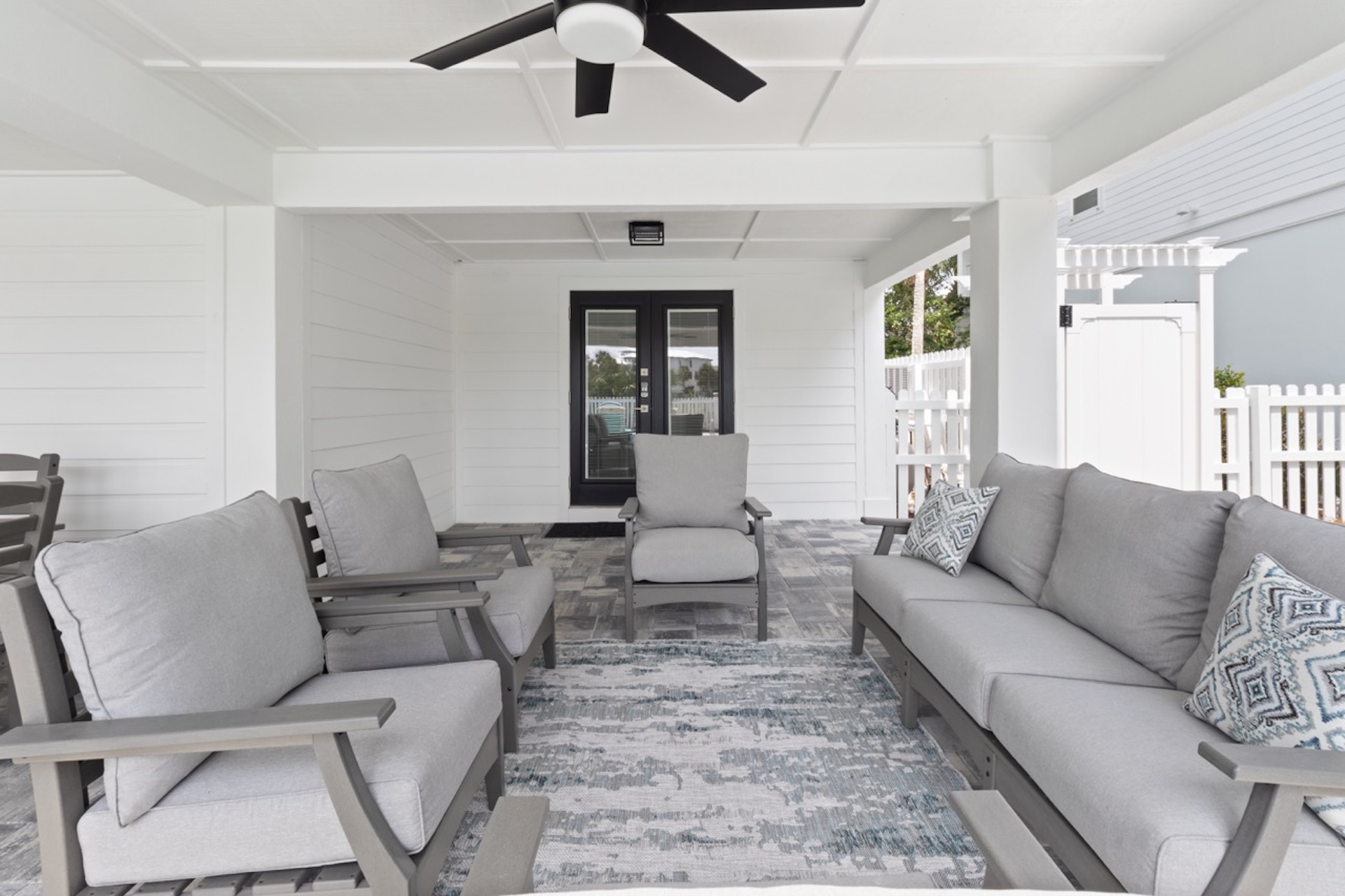 Comfortable poolside seating