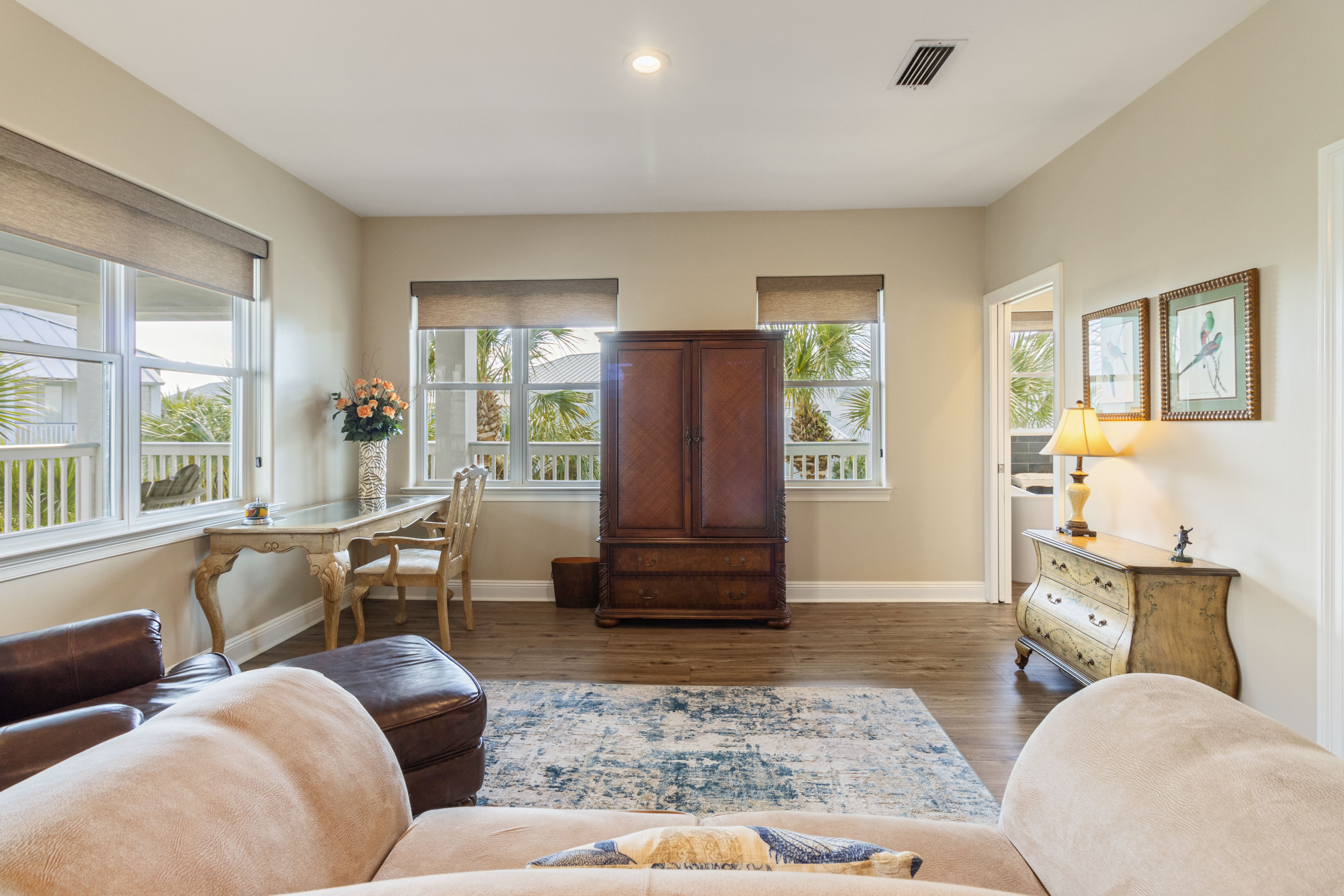 Large seating area in primary suite - third floor
