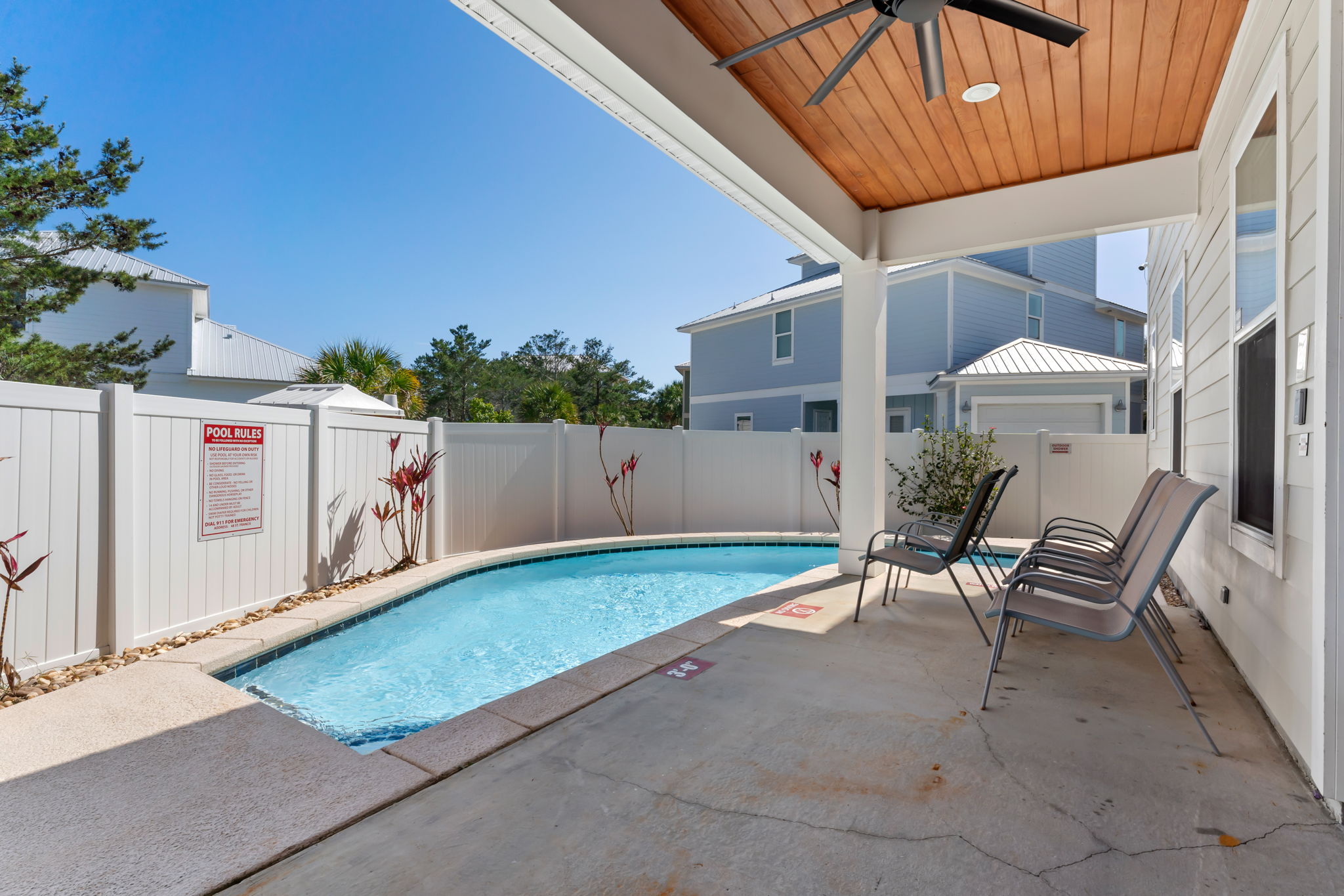 Relaxing private pool