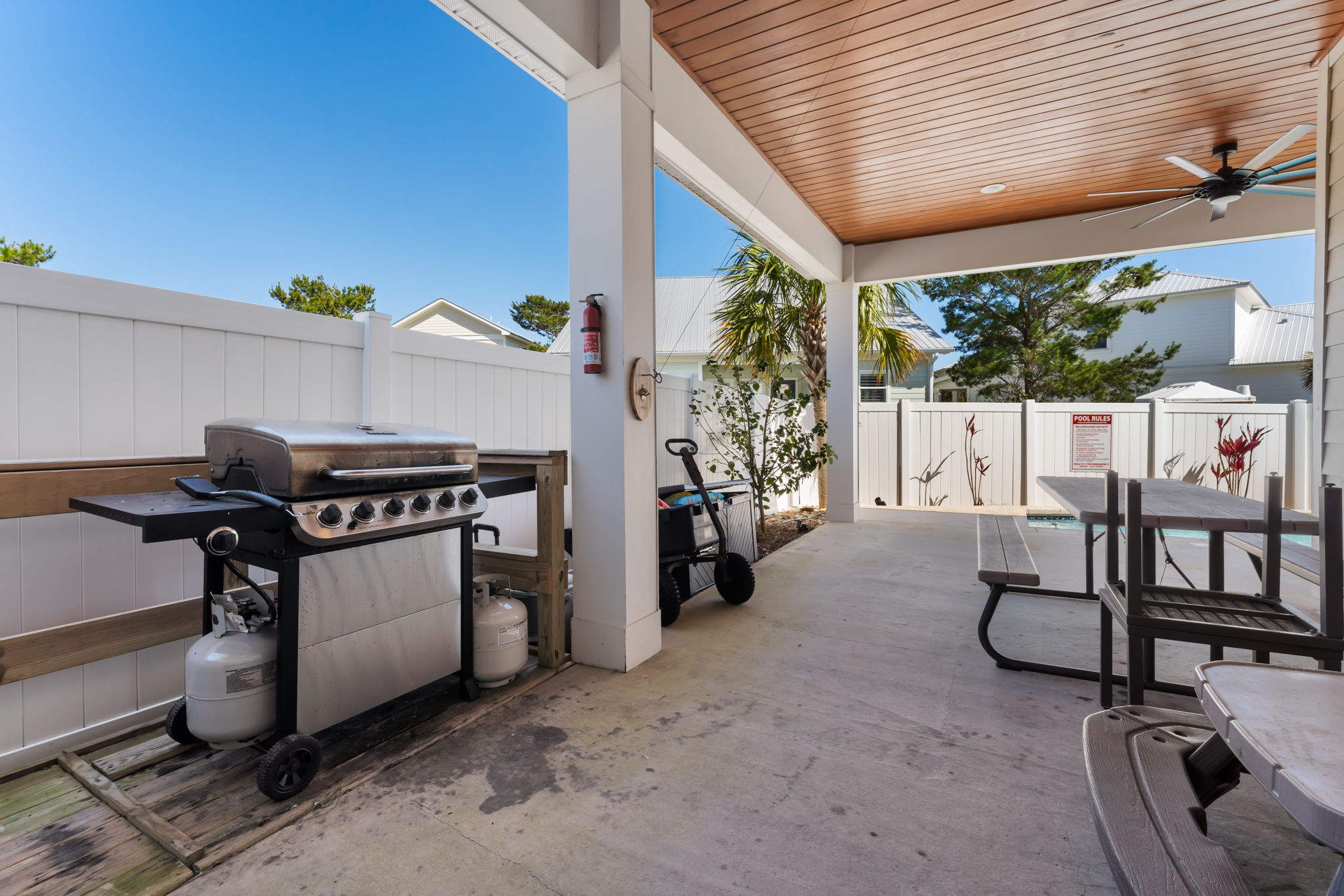Outdoor patio and grill