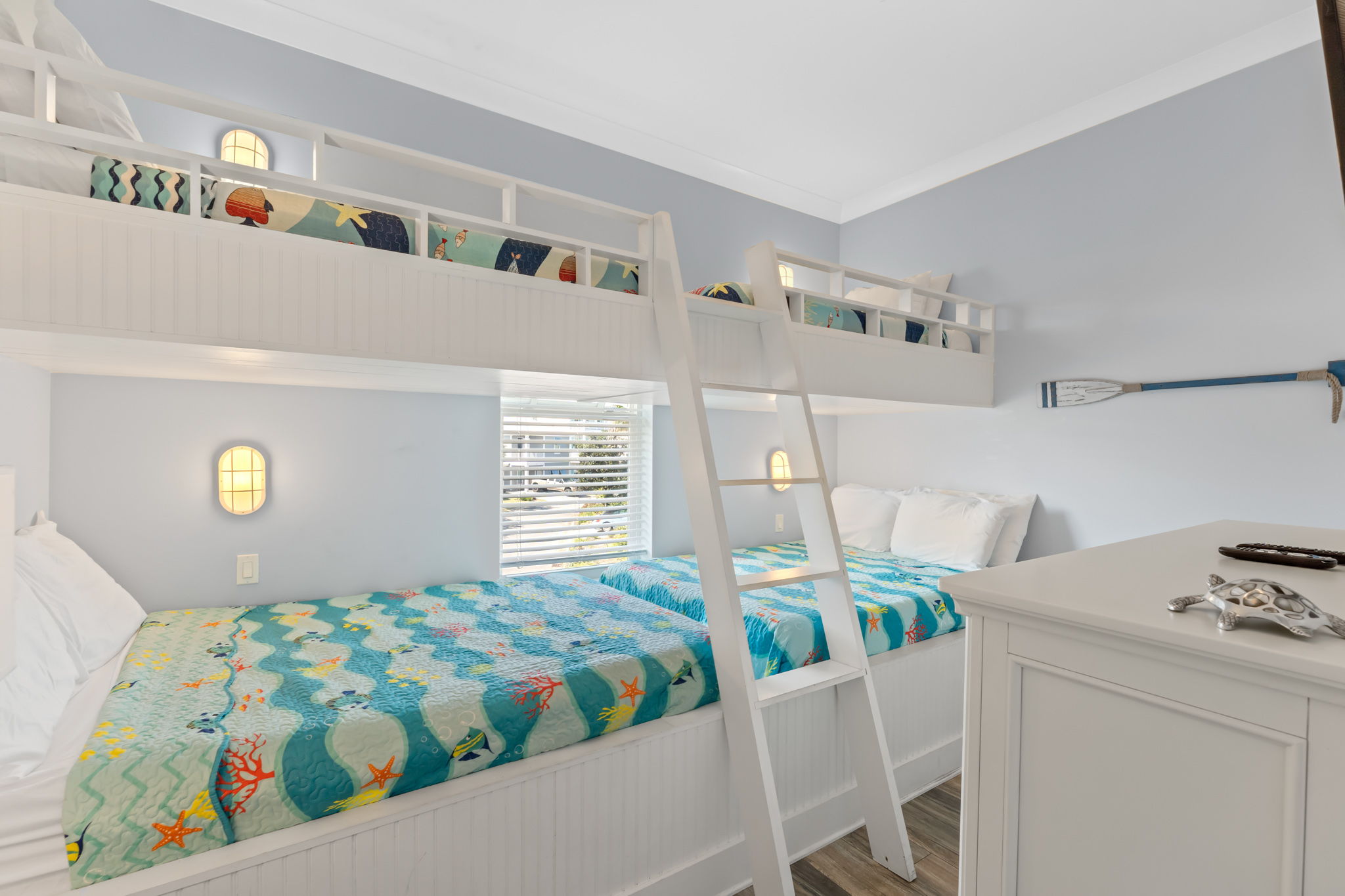 Double twin over full bunk beds