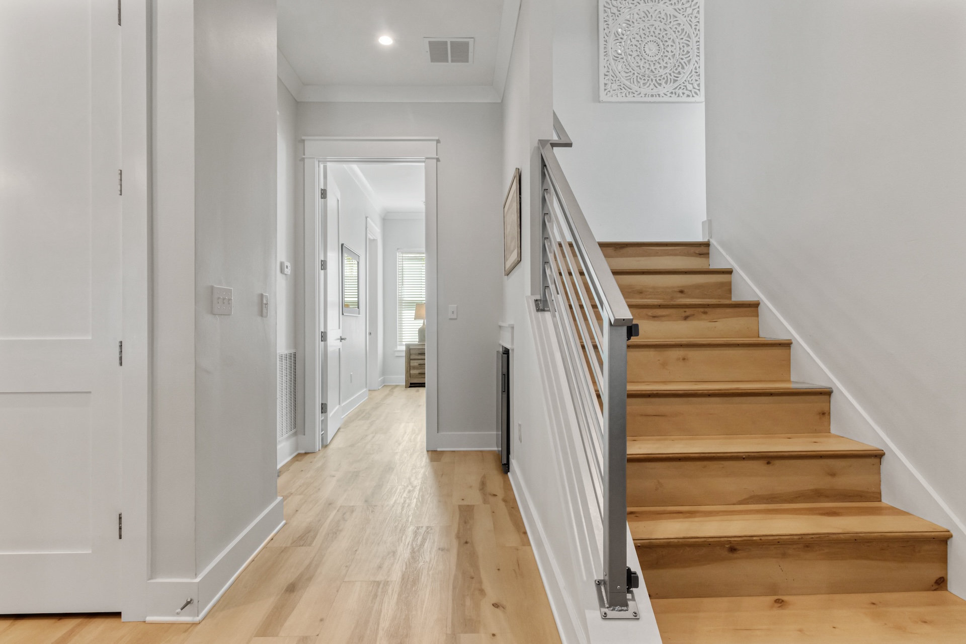 Spacious hallway and stairs