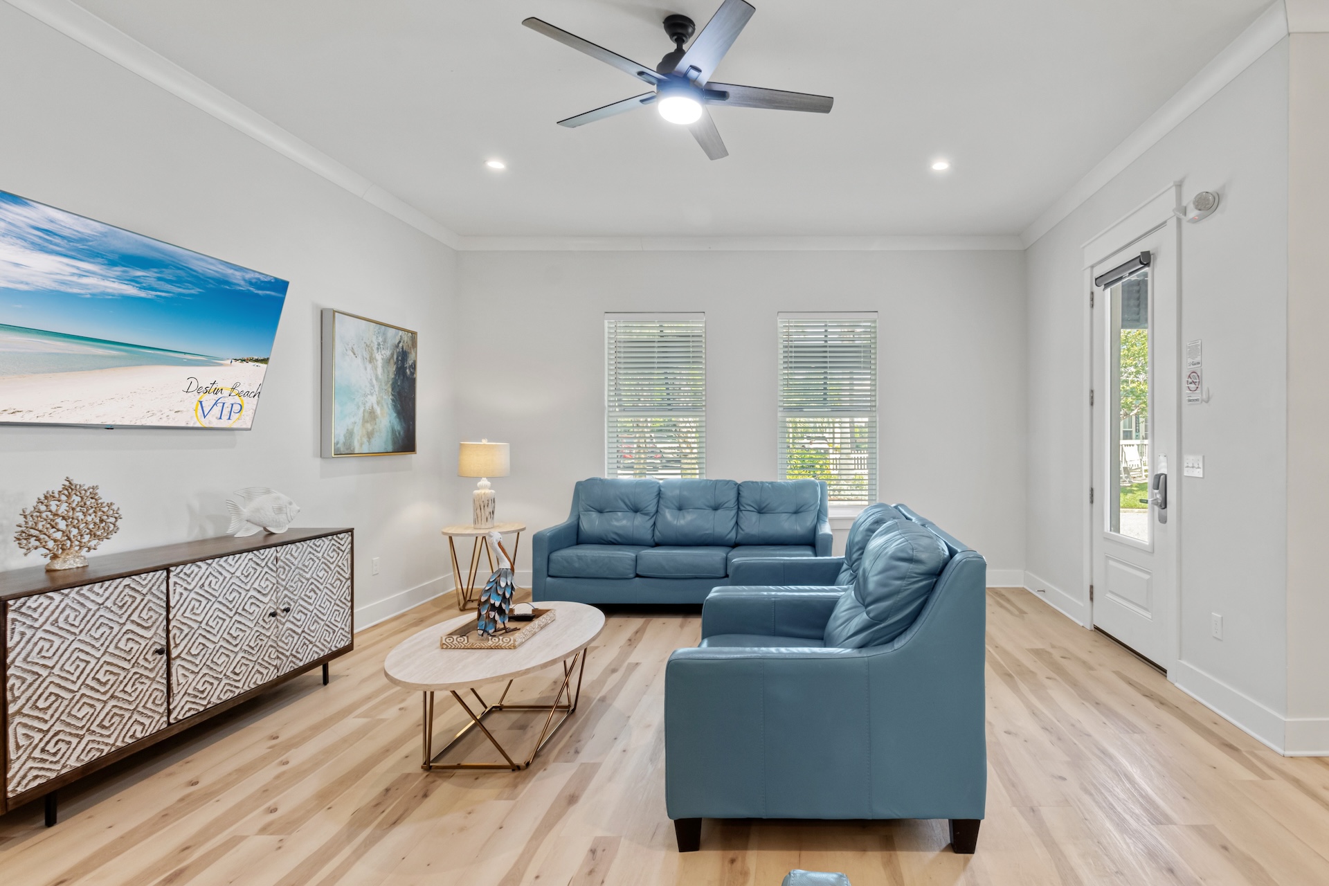 Large smart TV in living area