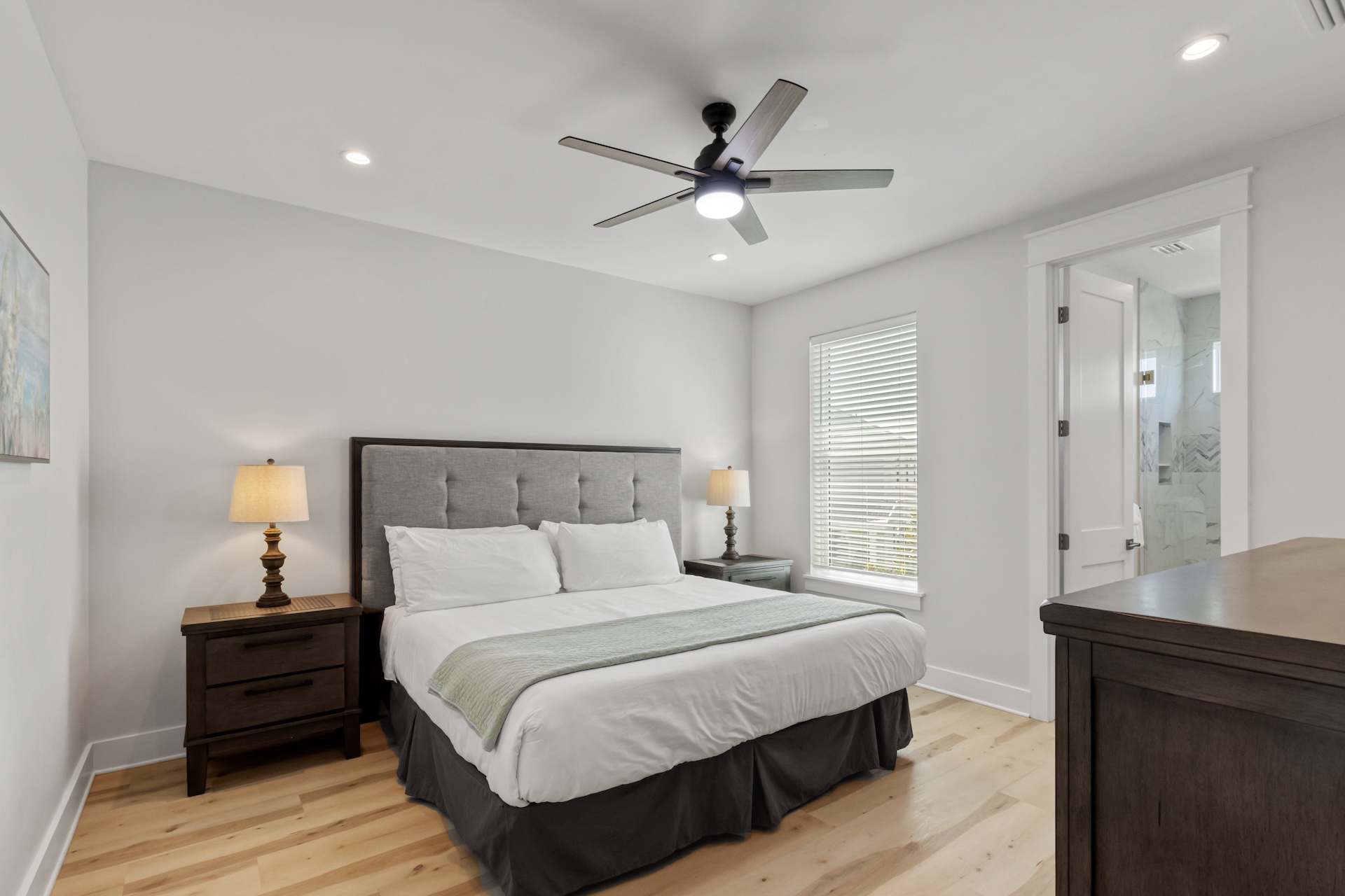 Spacious guest king bedroom with ensuite