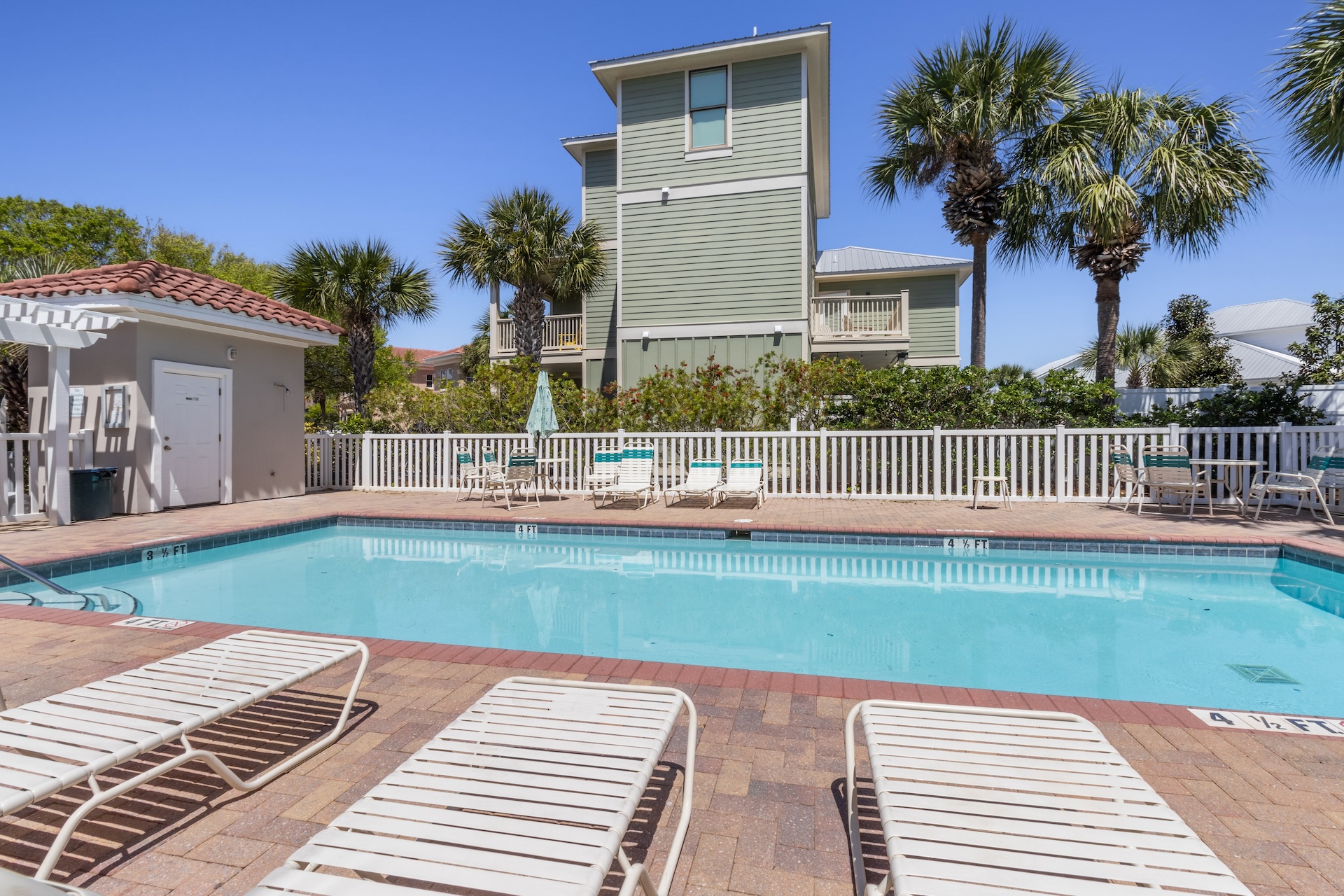 Community pool seating