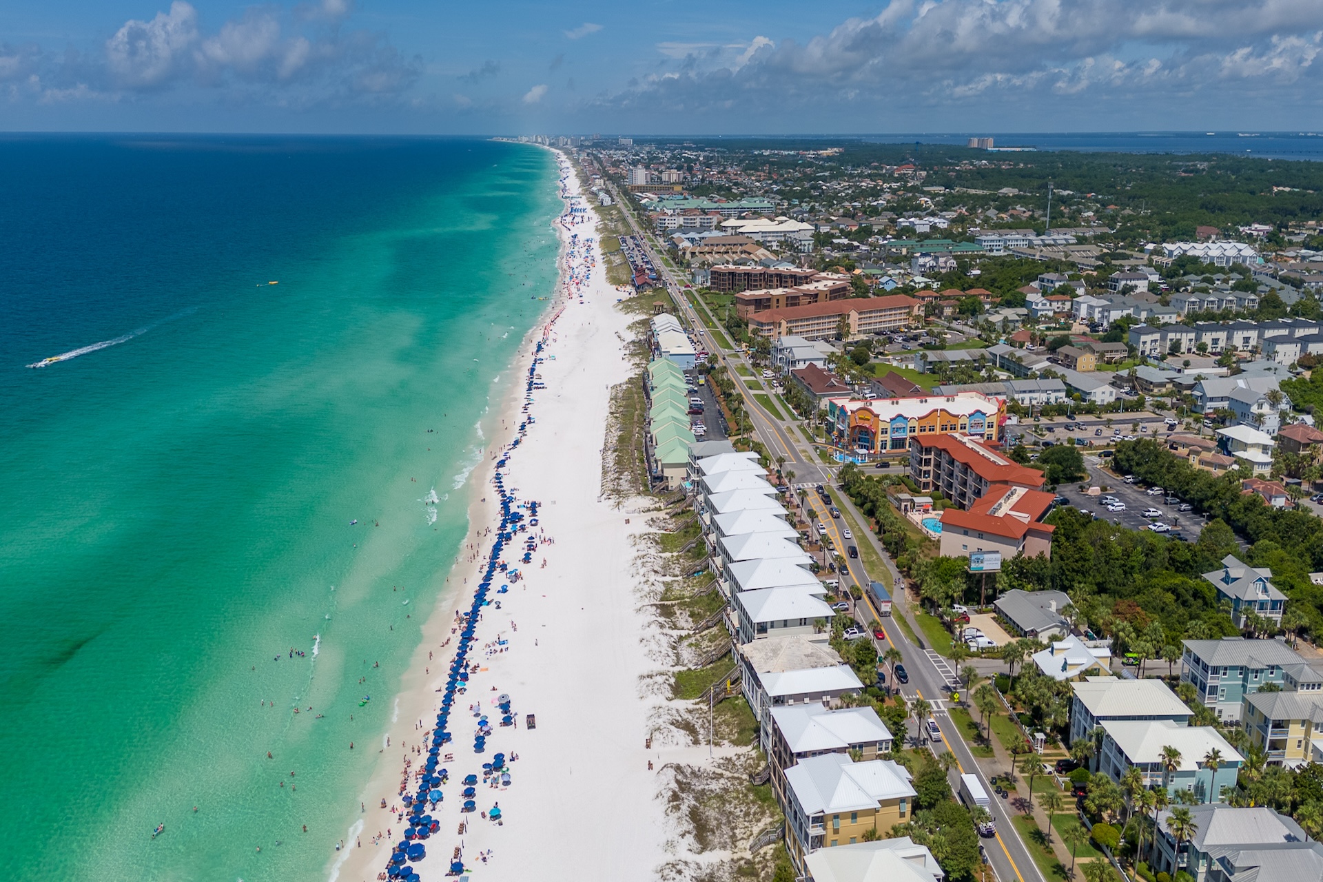 Easily walk to the private beach