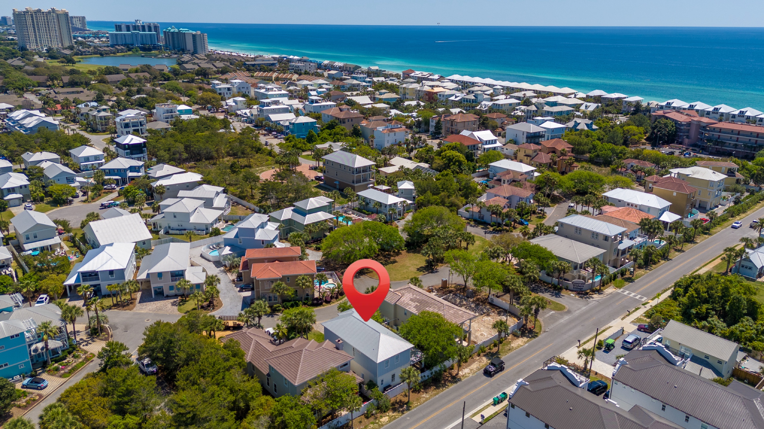 Located a short walk to private beach