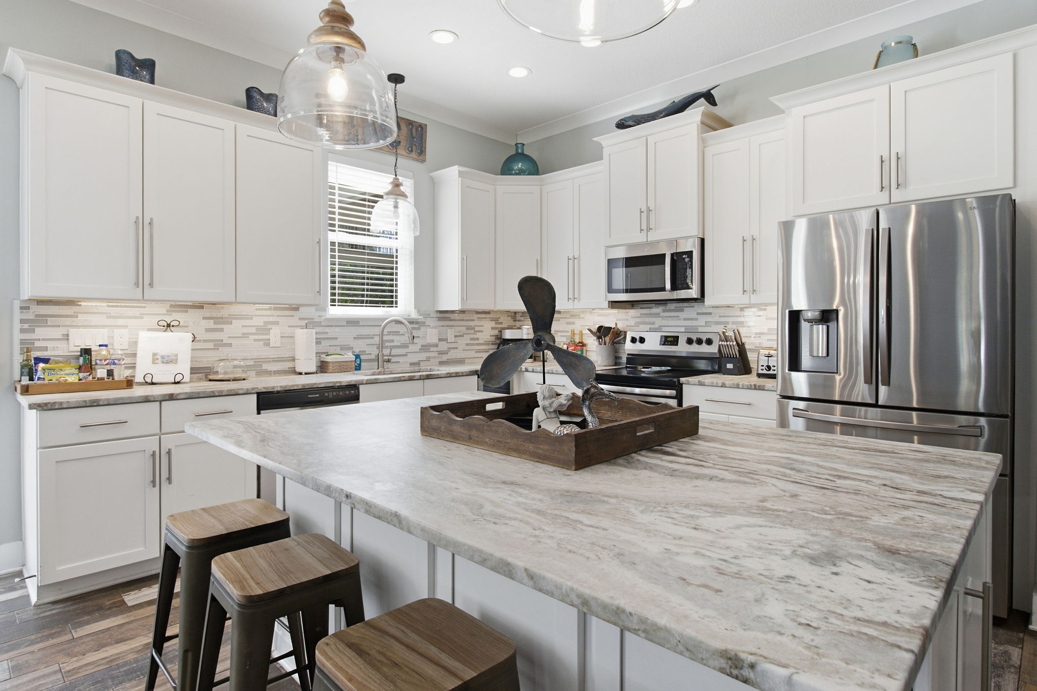 Large kitchen island with seating