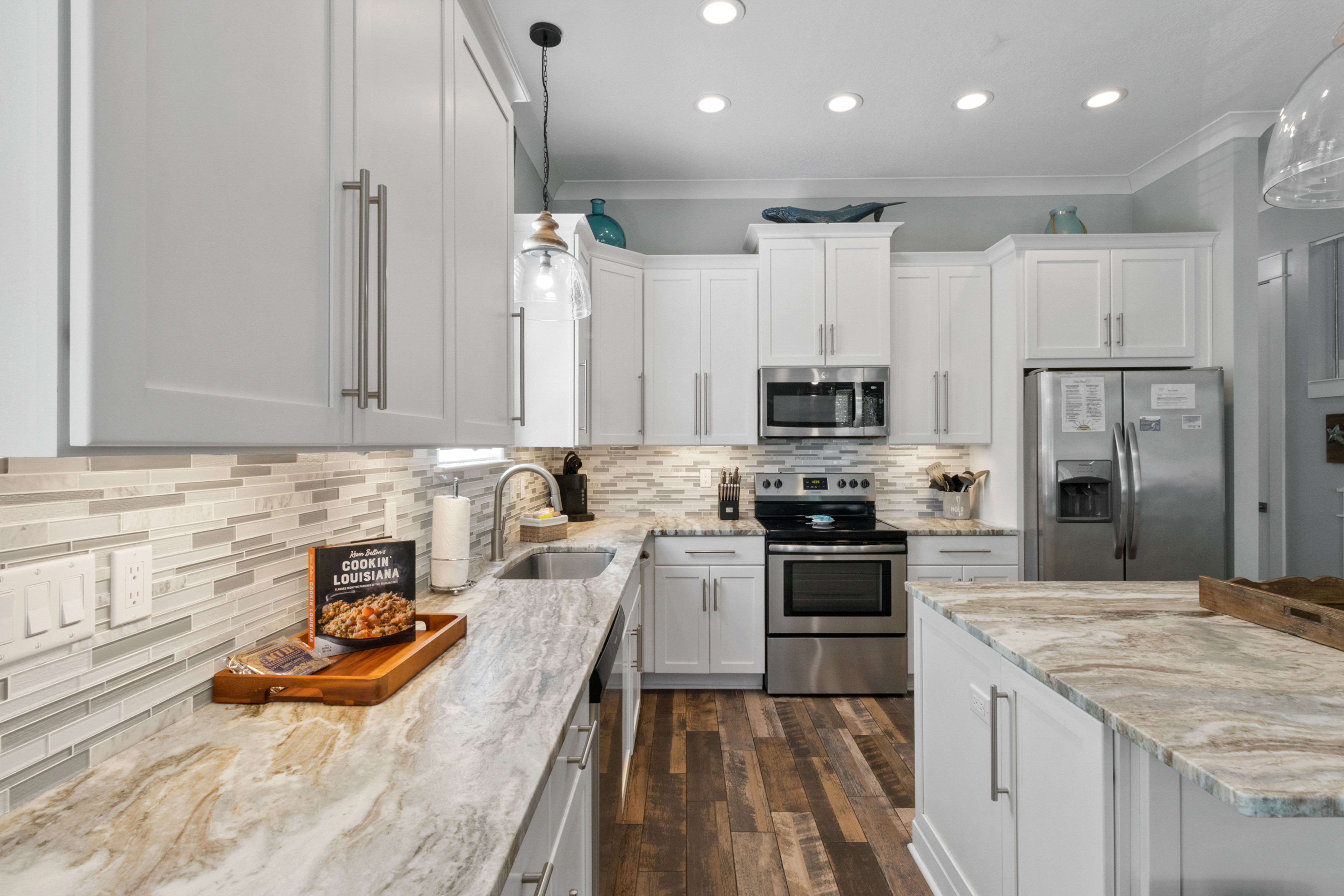 Open kitchen with spacious counter tops