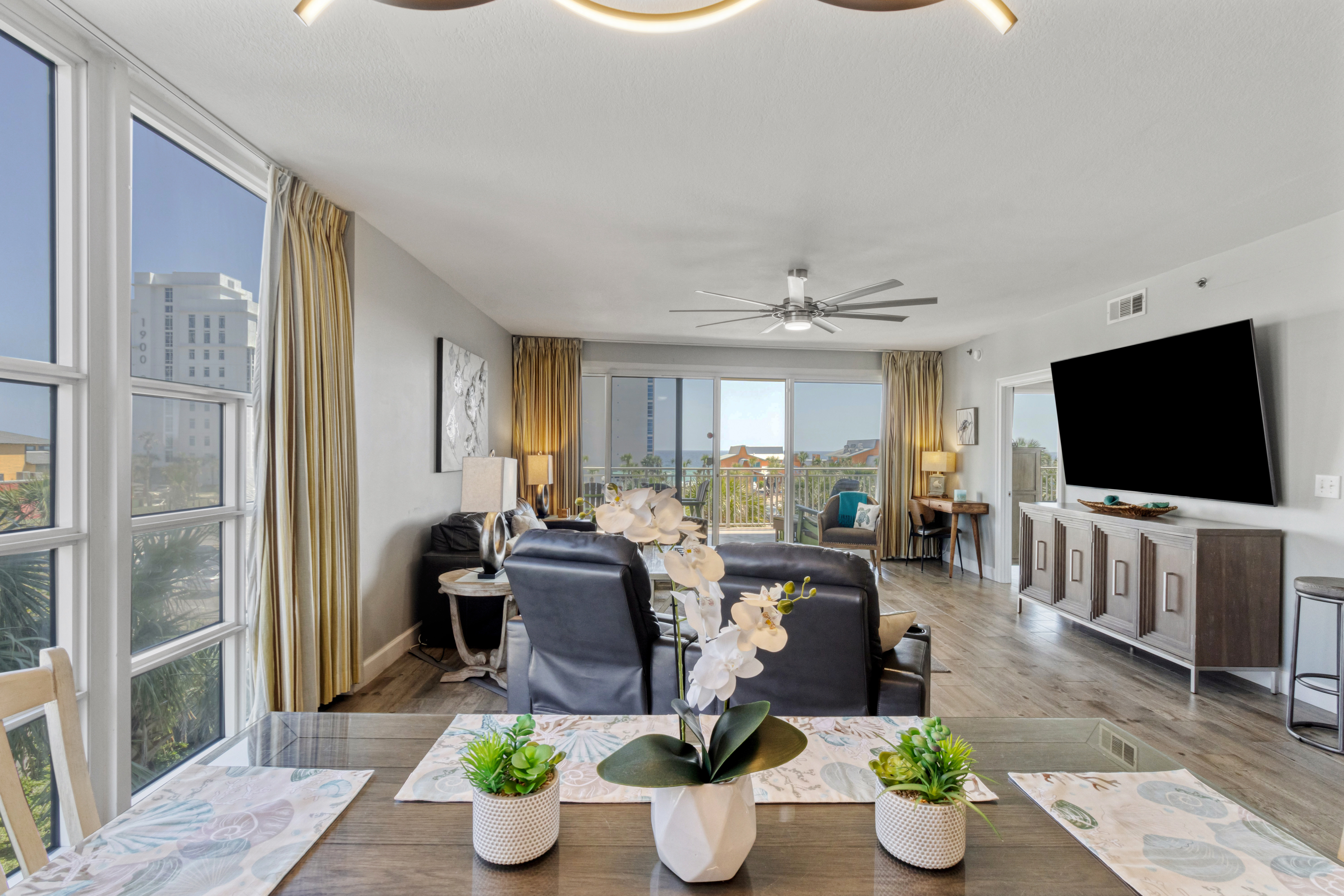 Open dining to living area