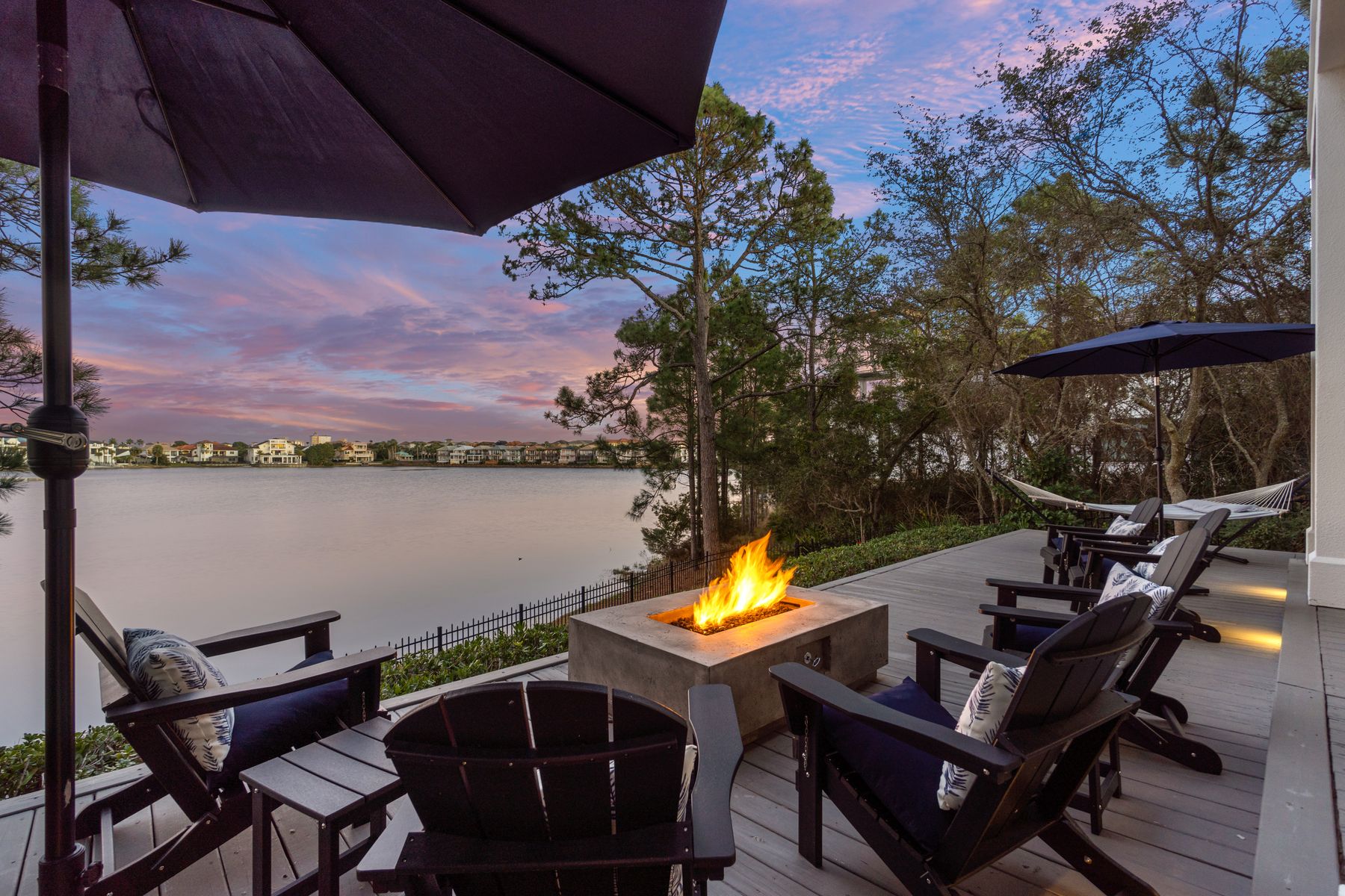 Enjoy amazing views by the fire pit