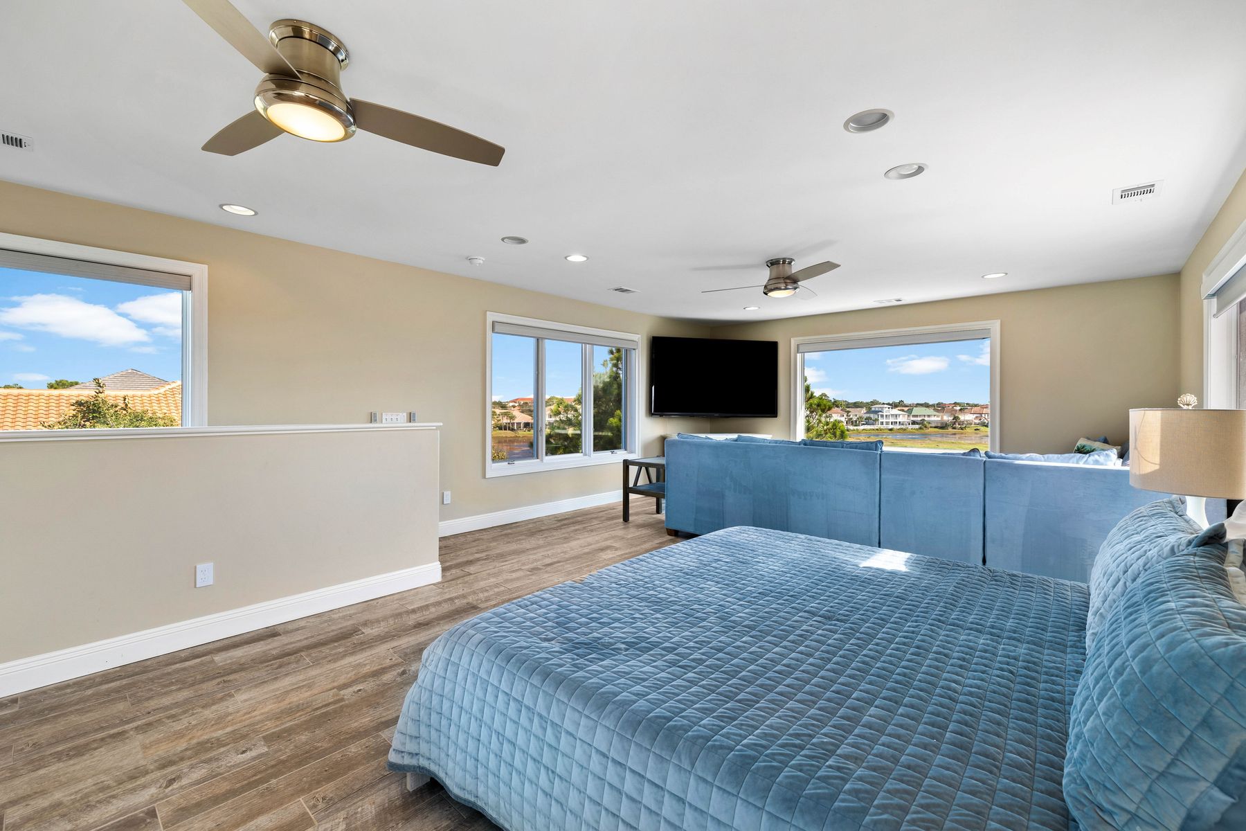 Third floor king bed and extra living room