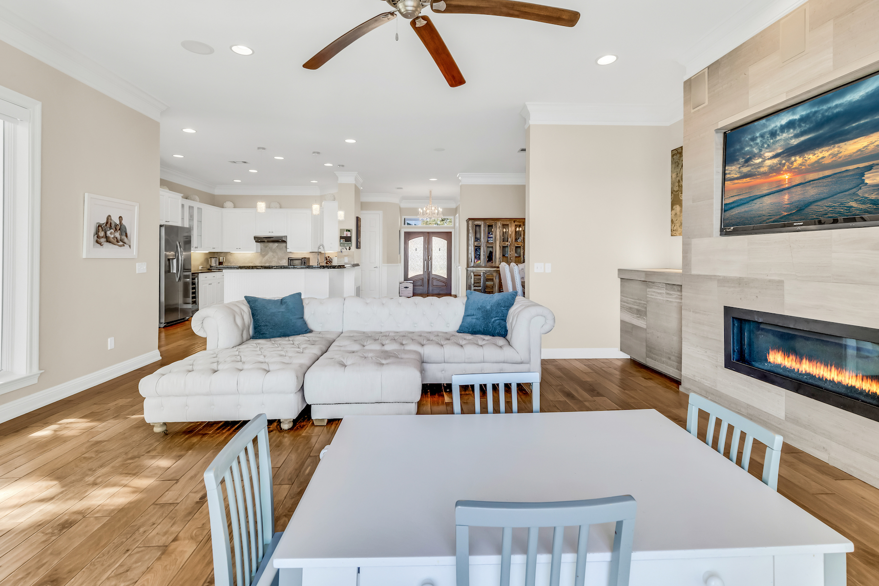 Spacious living area with comfortable seating