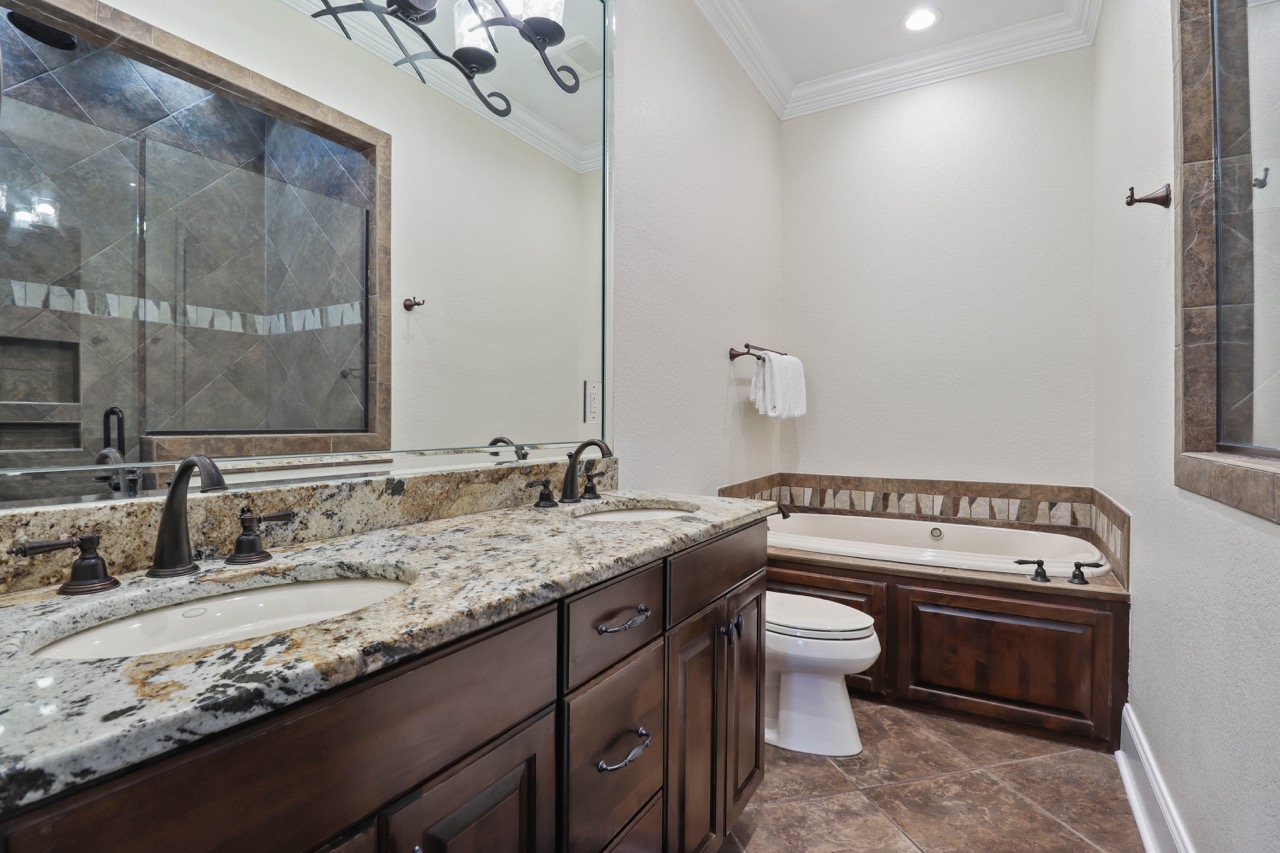 Spacious double vanity