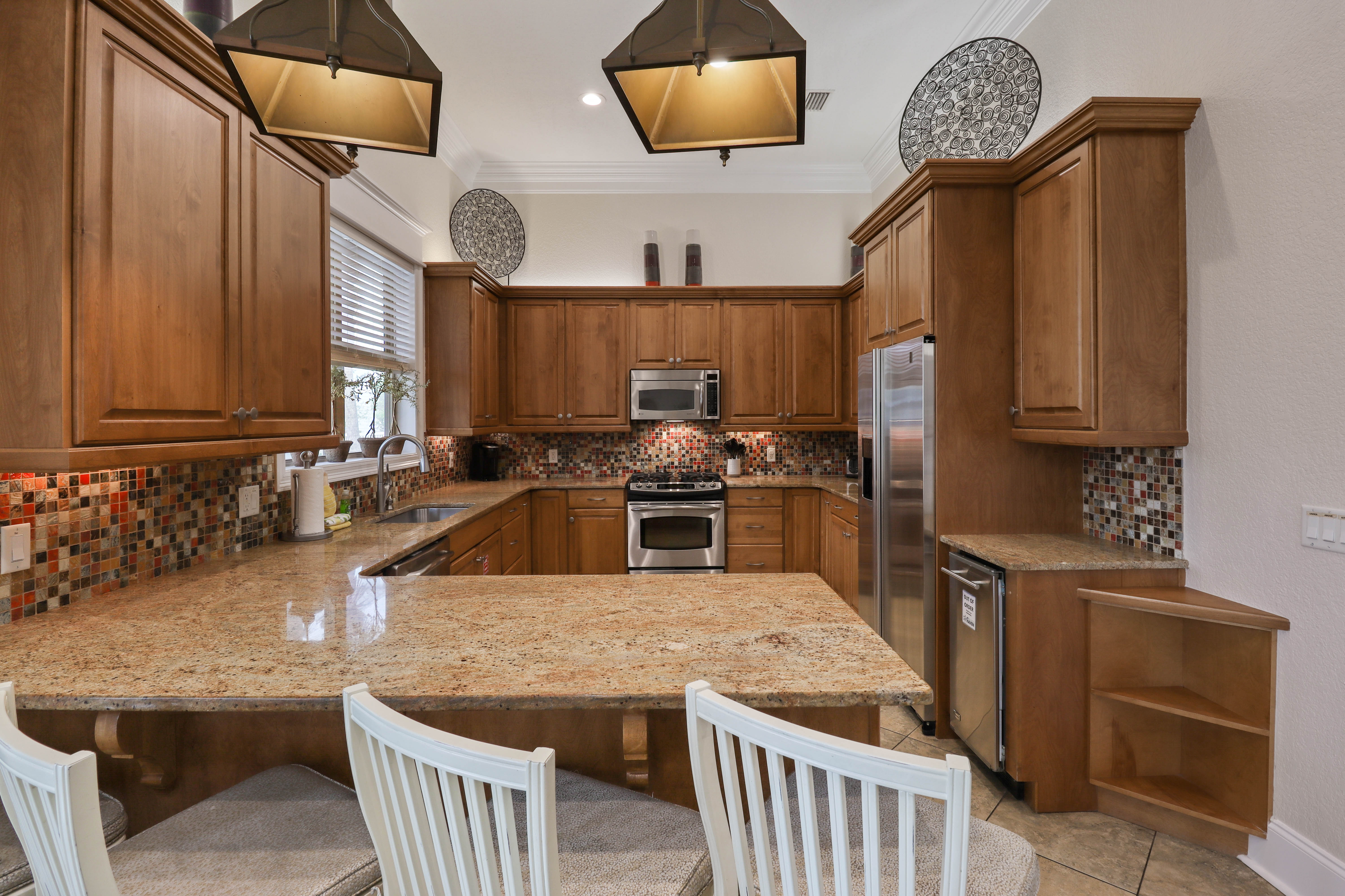 First floor kitchen with seating