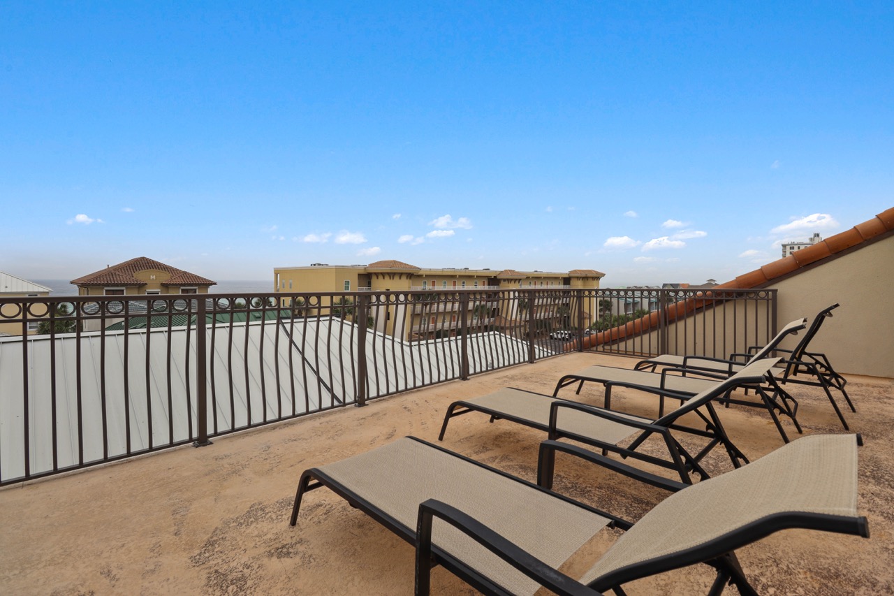 Rooftop lounging with a view