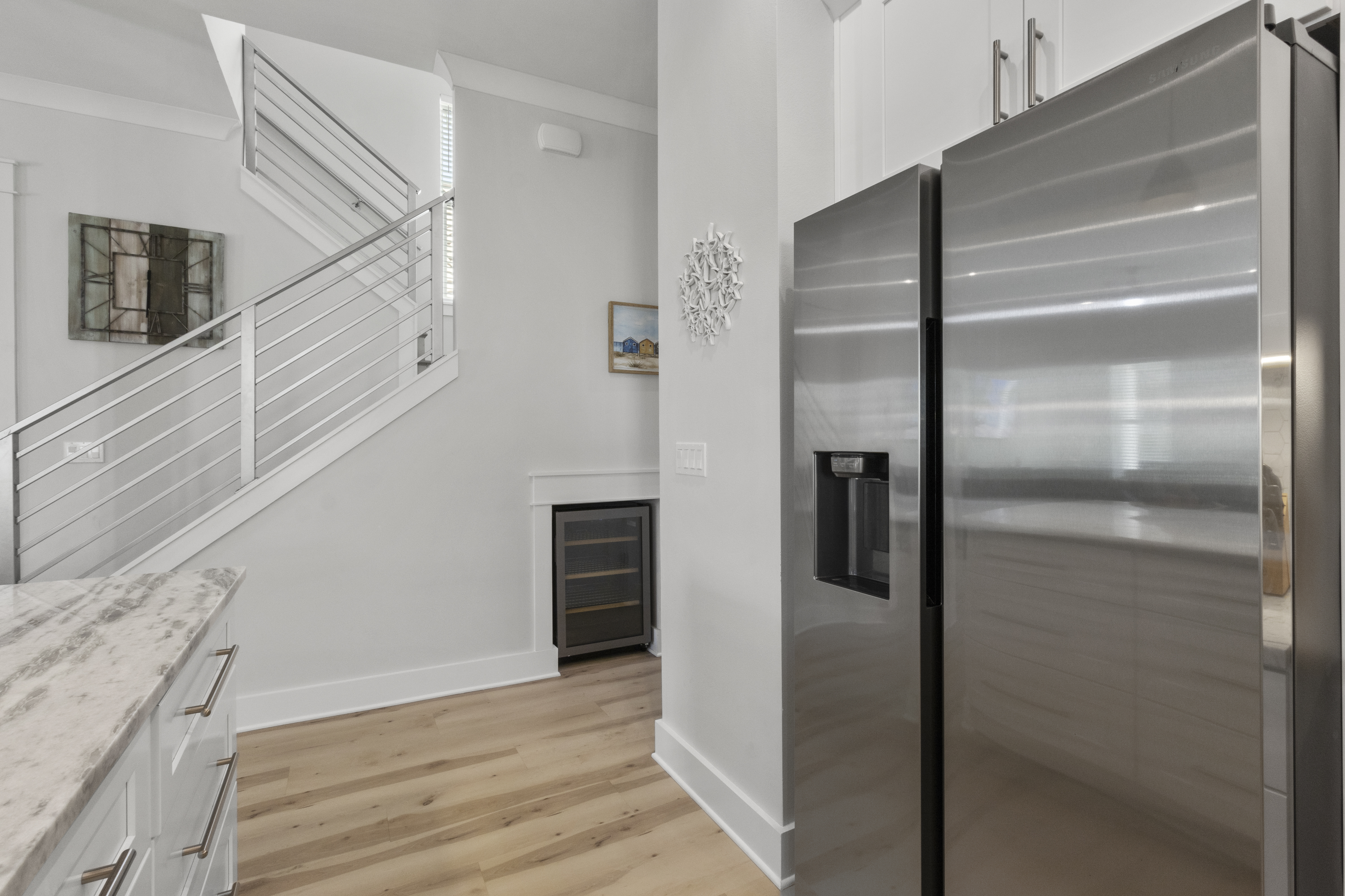 Large refrigerator and bonus wine cooler