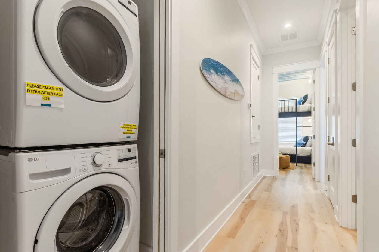 Convenient second floor laundry