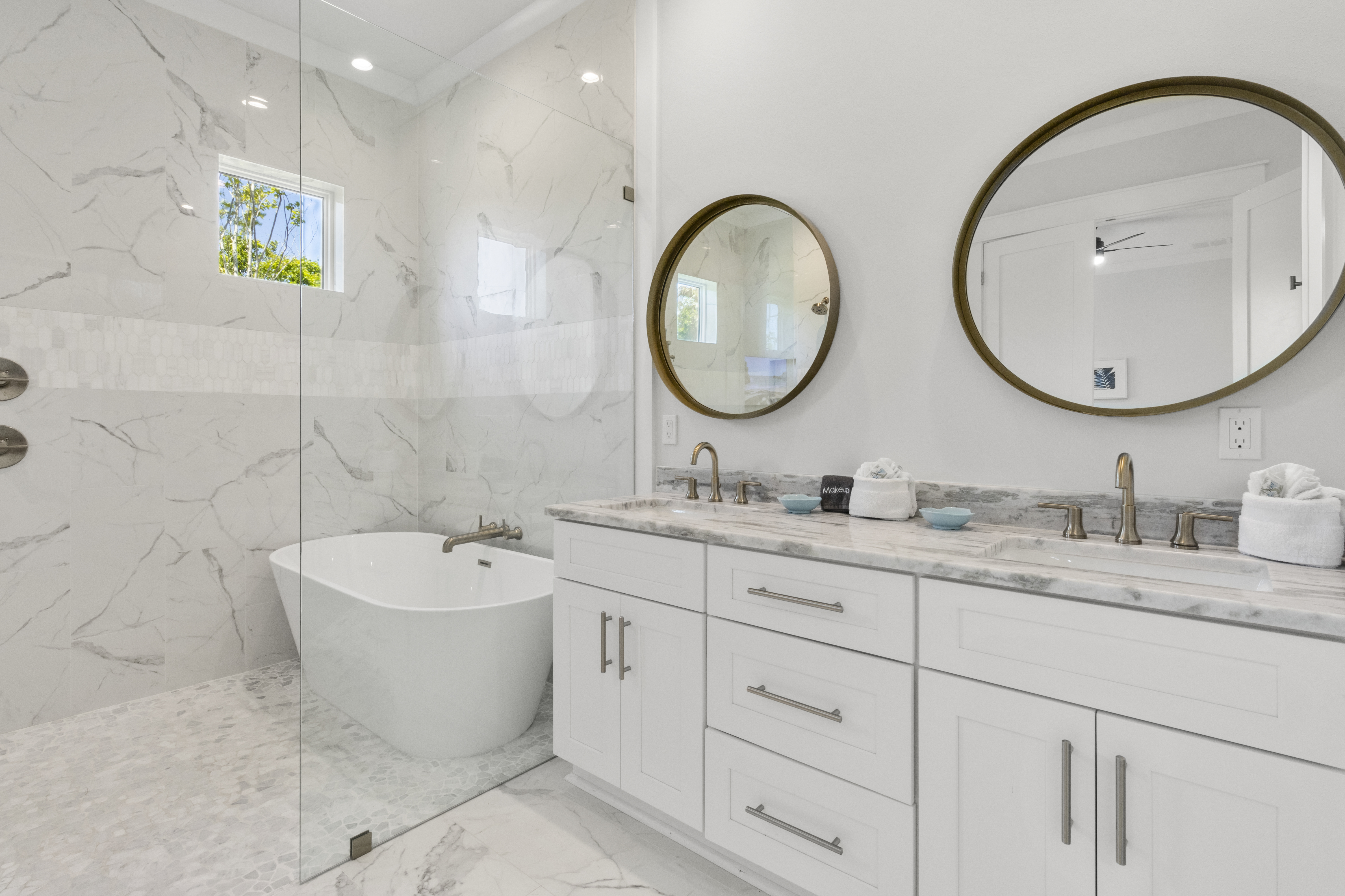 Primary ensuite double vanity