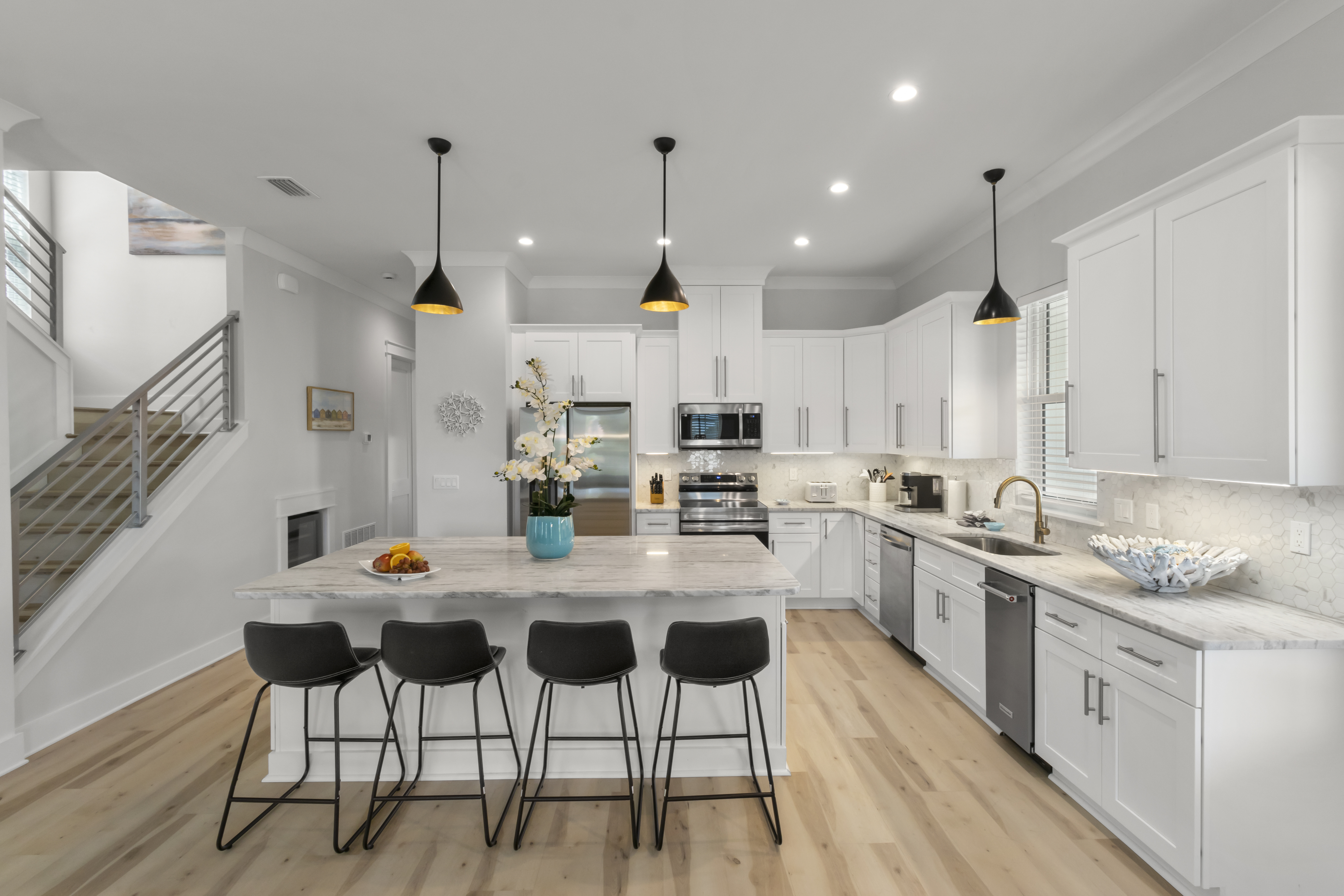 Open fully equipped kitchen