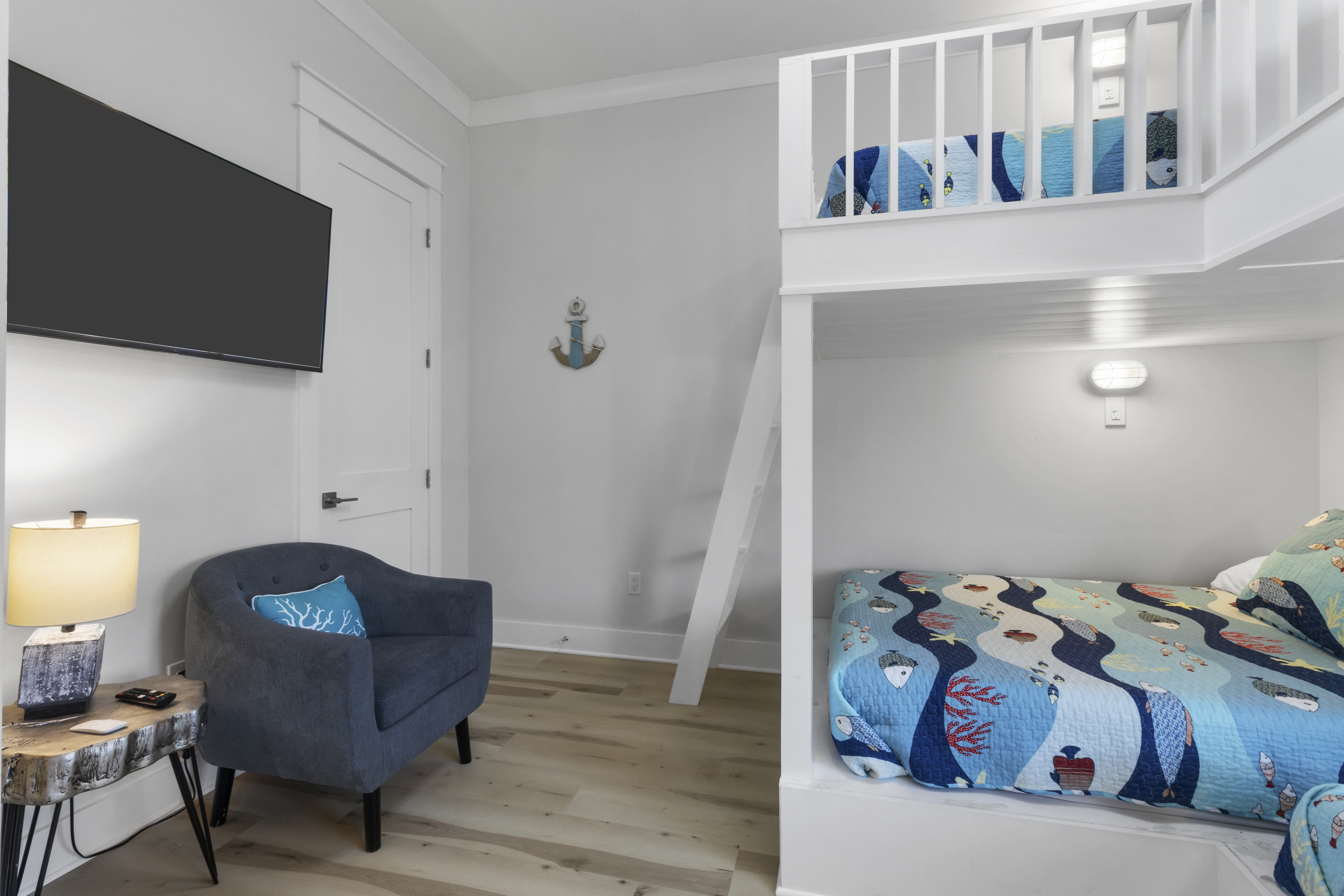 Bunk room with smart TV