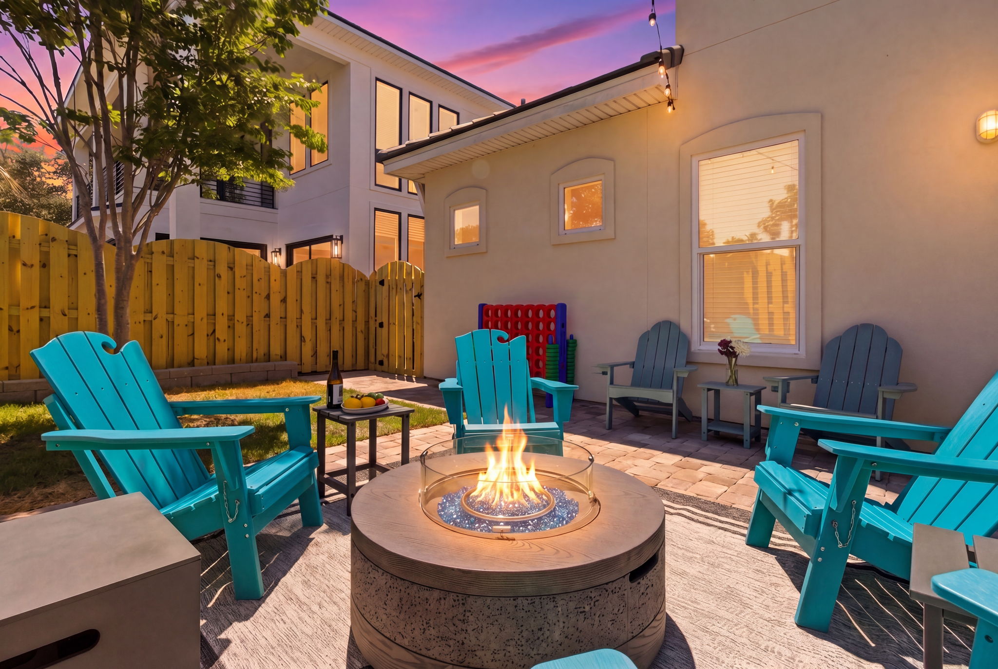 Enjoy coastal nights around the fire pit