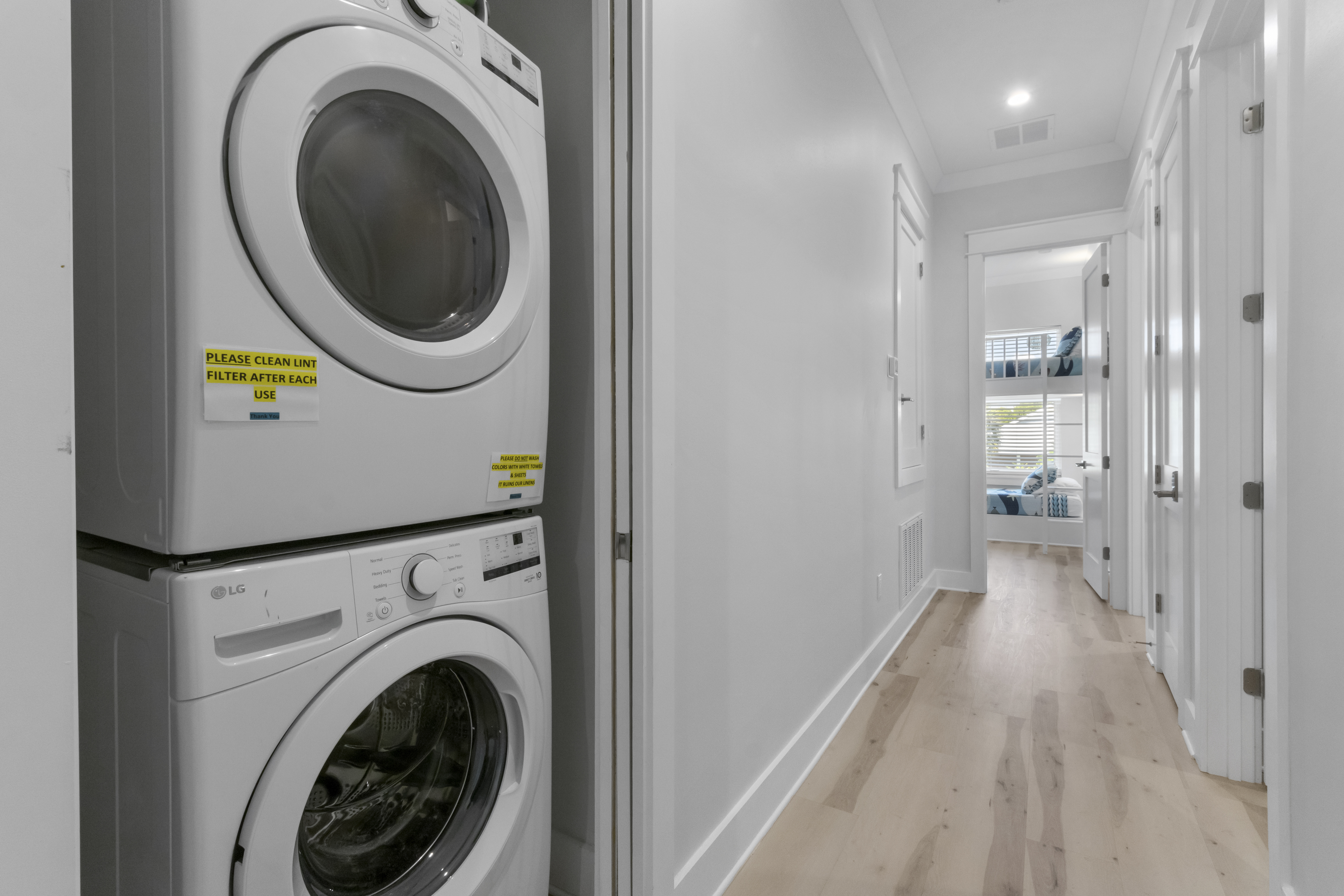 Convenient second floor laundry