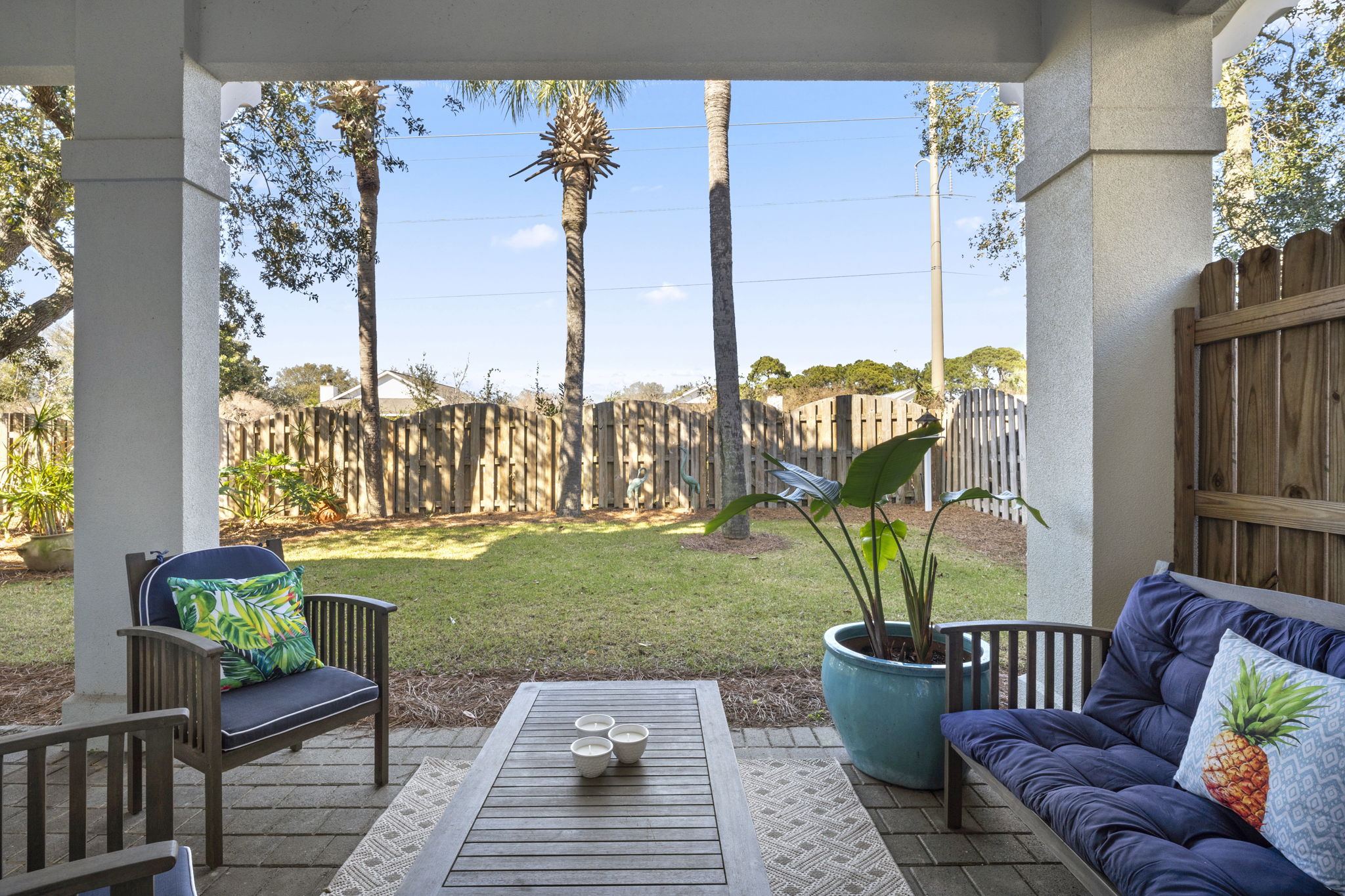 Relaxing private backyard