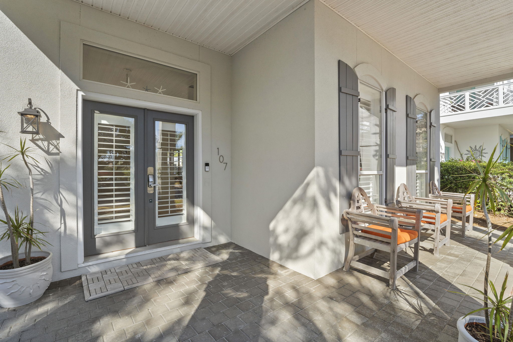 Relaxing covered patio