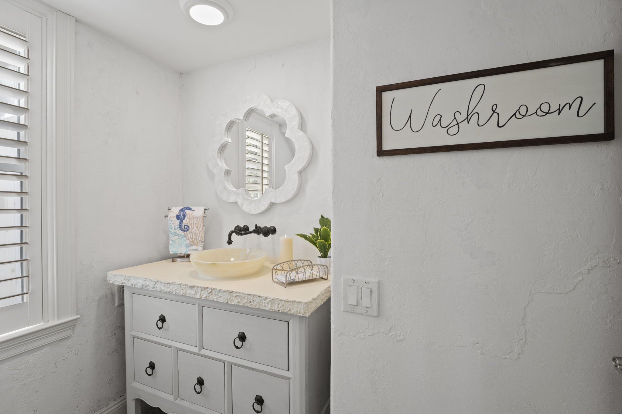 First floor half bath