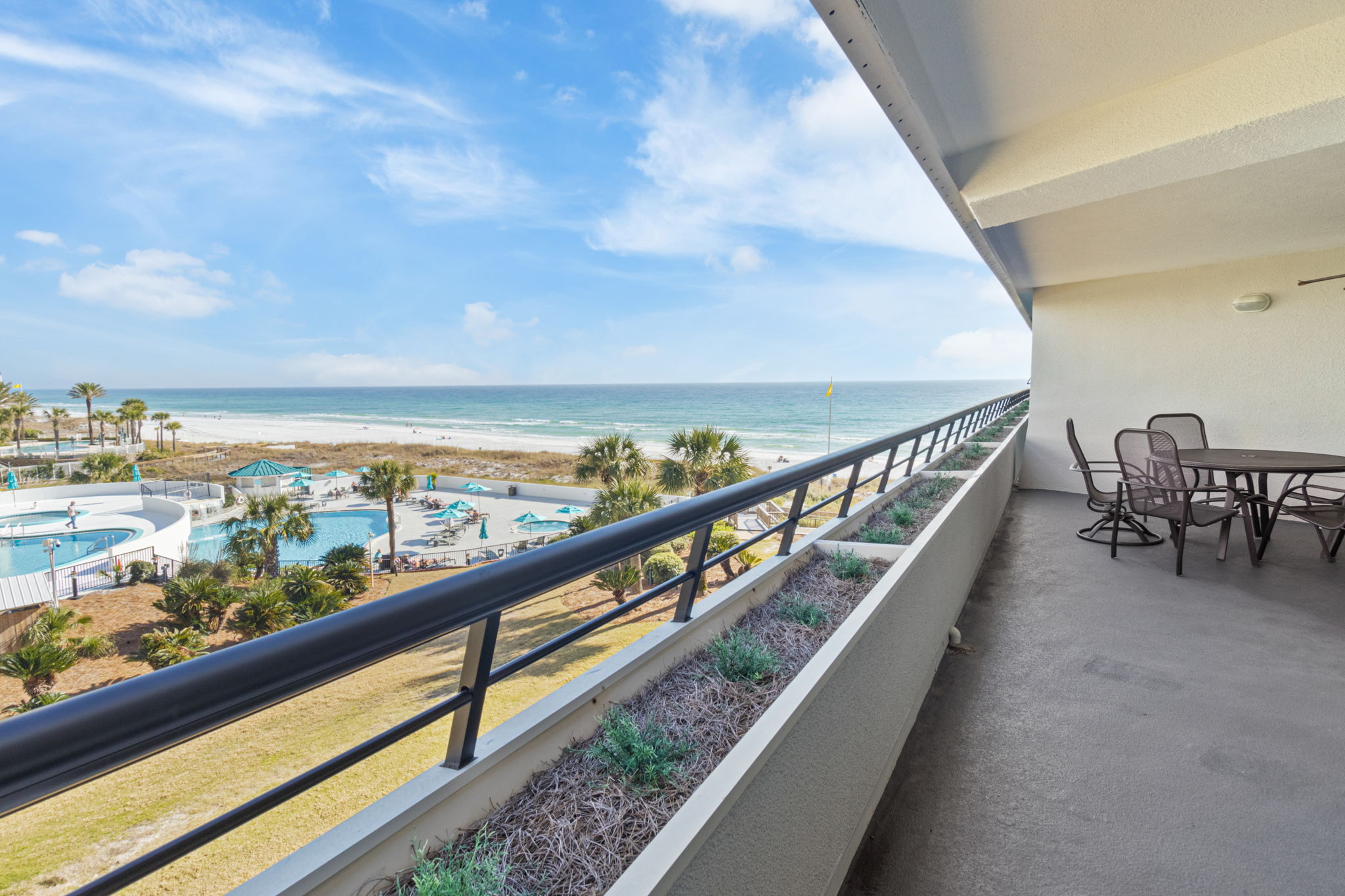 Spacious balcony with amazing views
