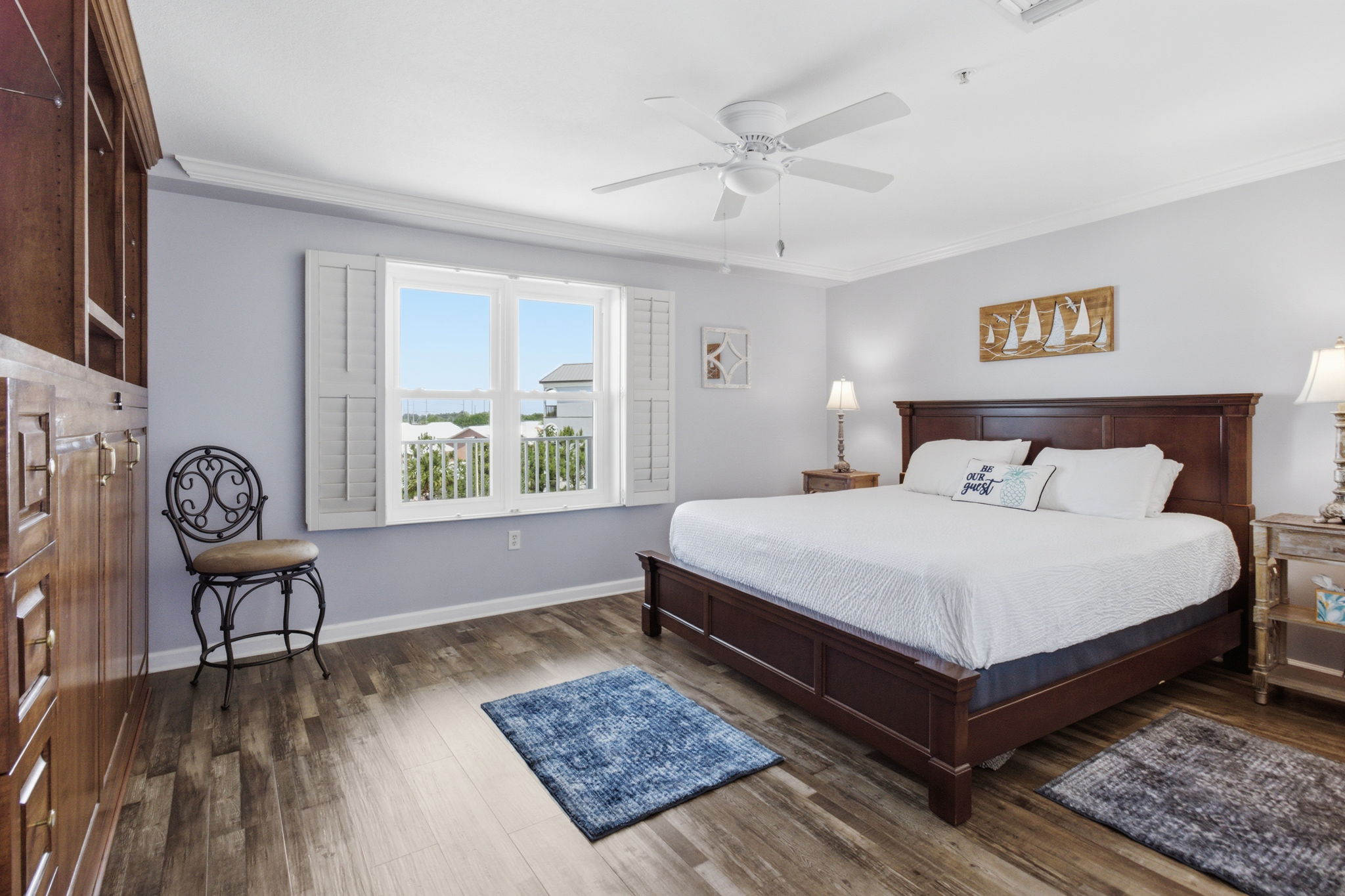 Guest bedroom with king bed