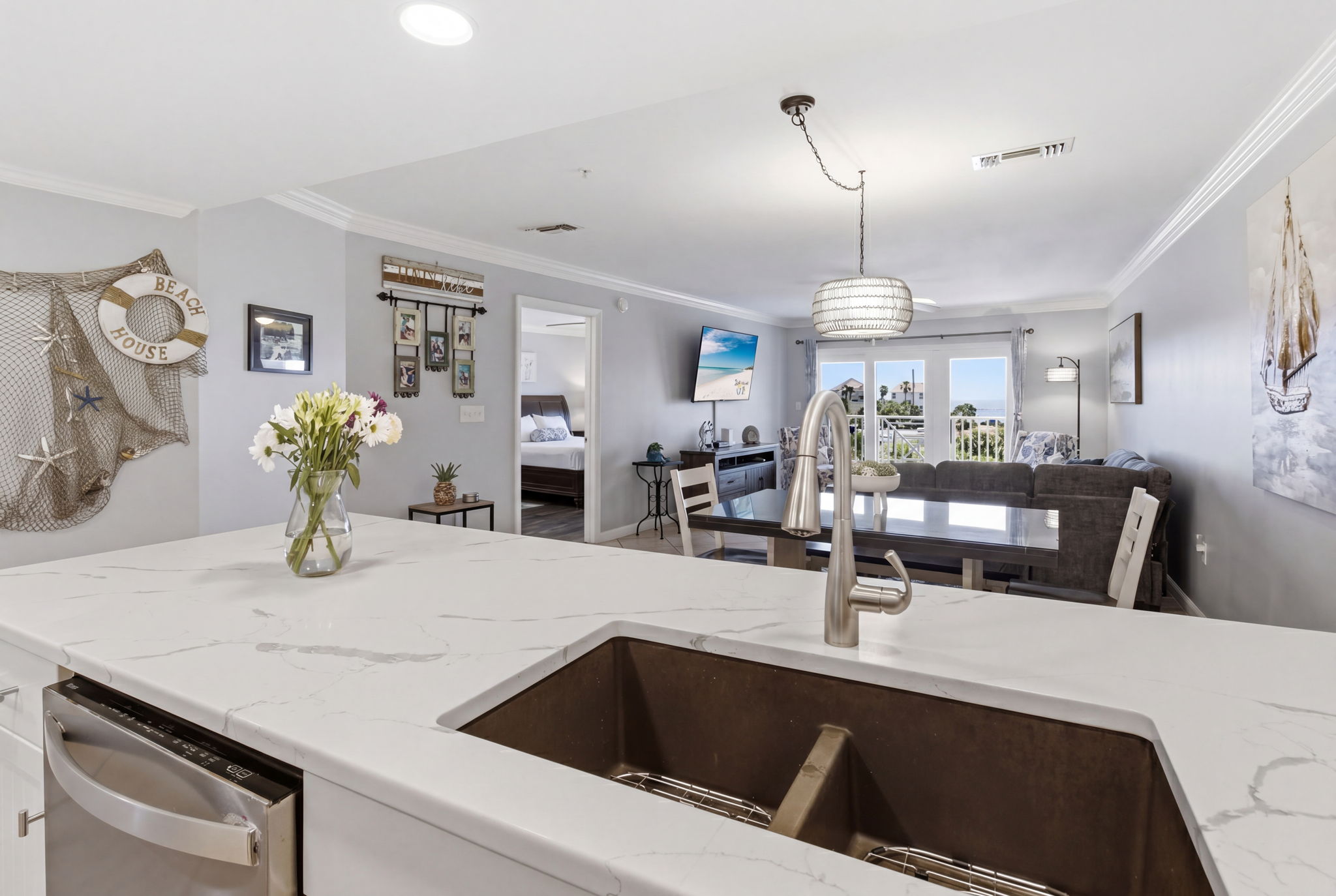 Fully equipped kitchen with gulf views