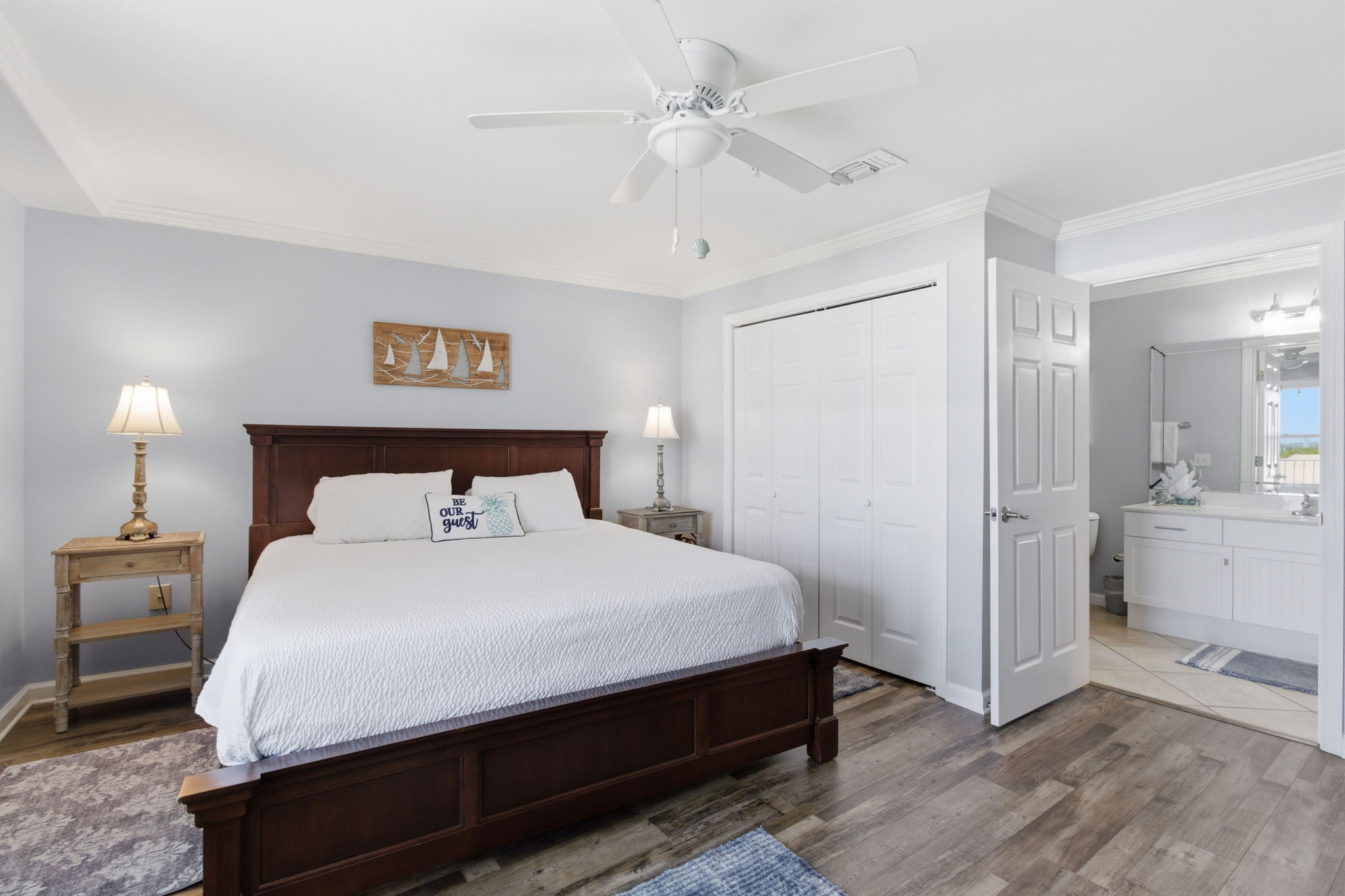 Guest bedroom with king bed