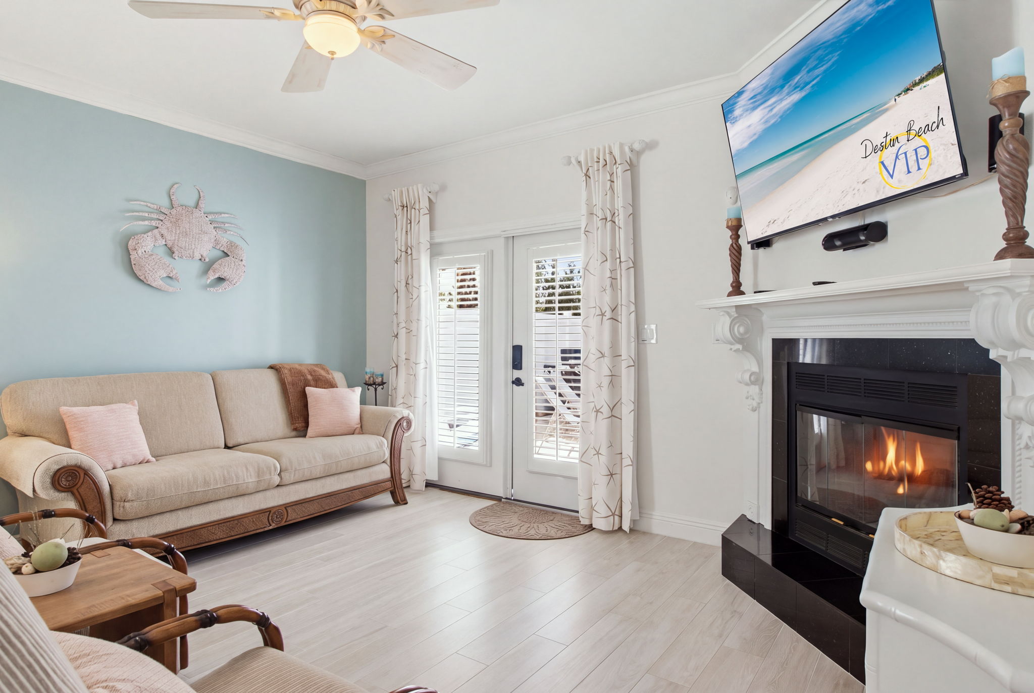Spacious living area with plenty of comfortable seating