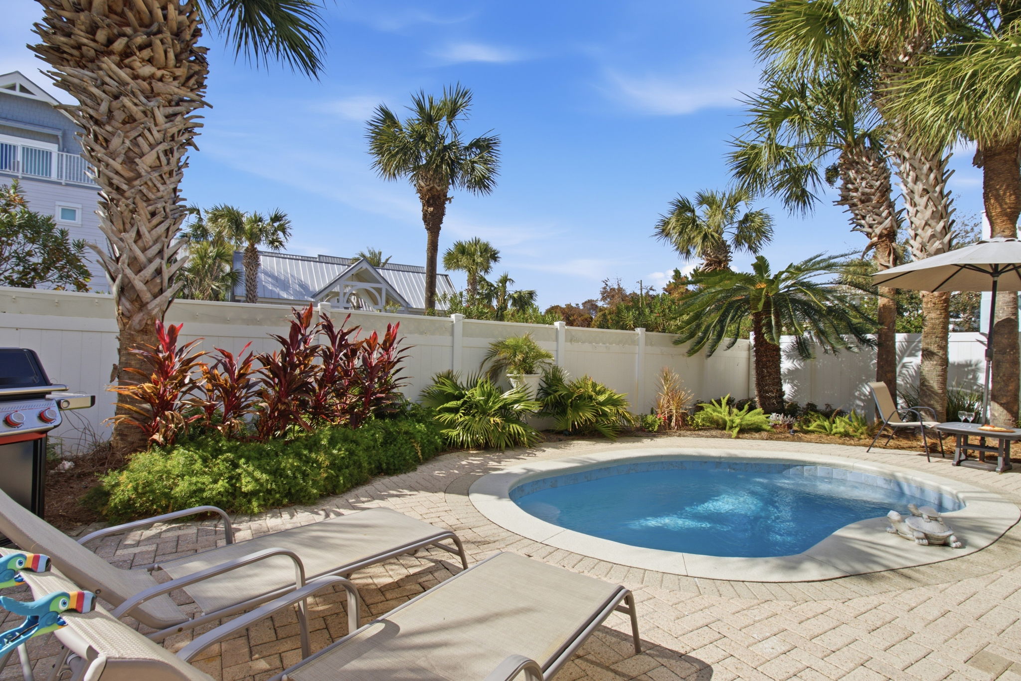 Spacious backyard