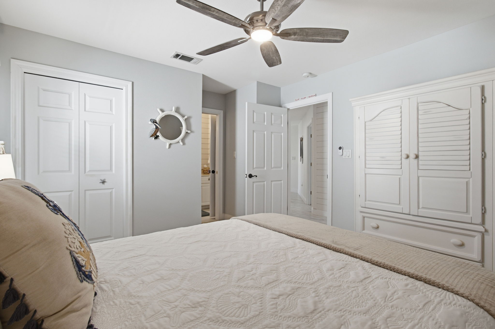 Second floor queen guest room with shared bath