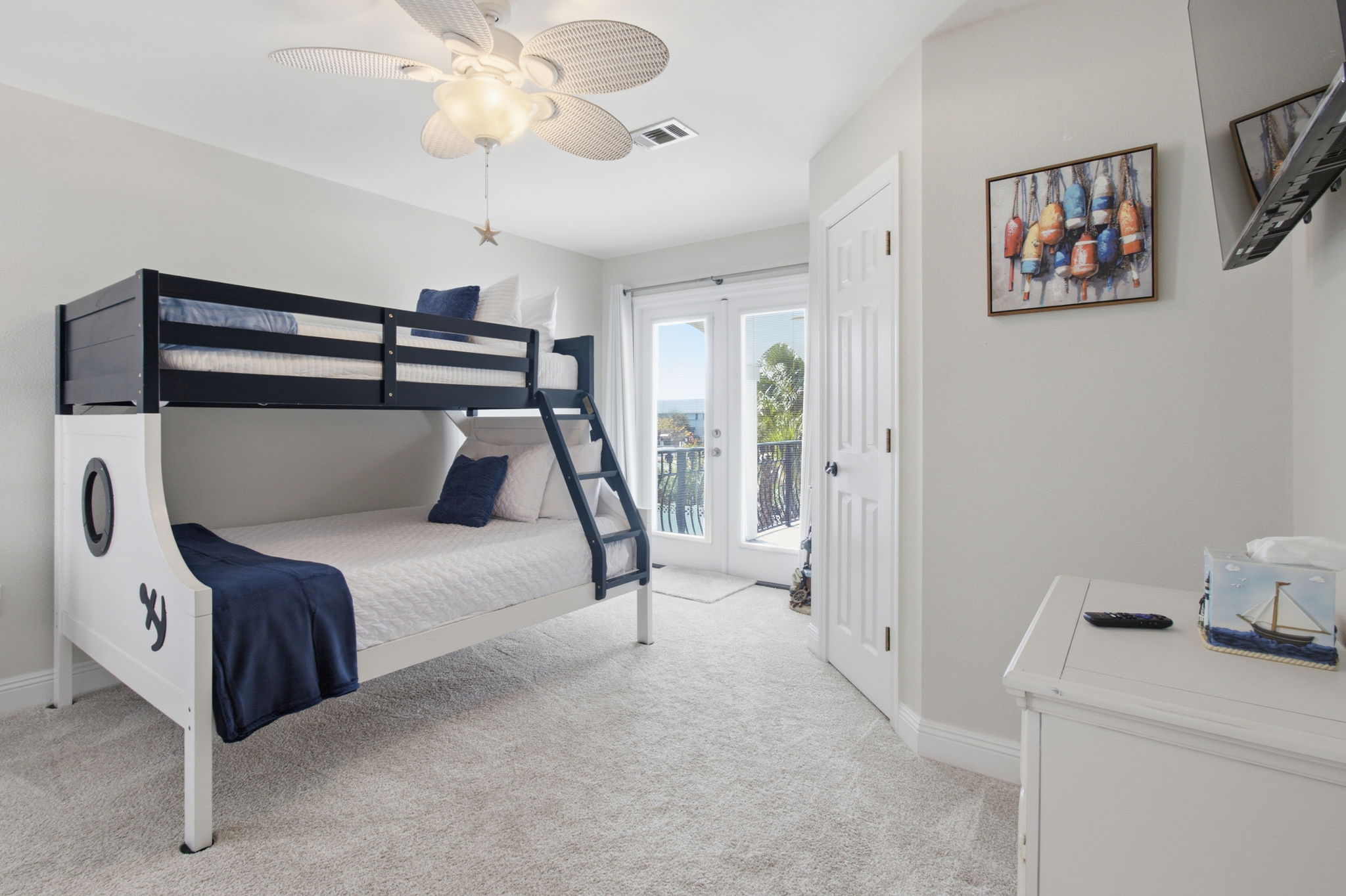 Second floor bunkroom with twin/twin and twin/full