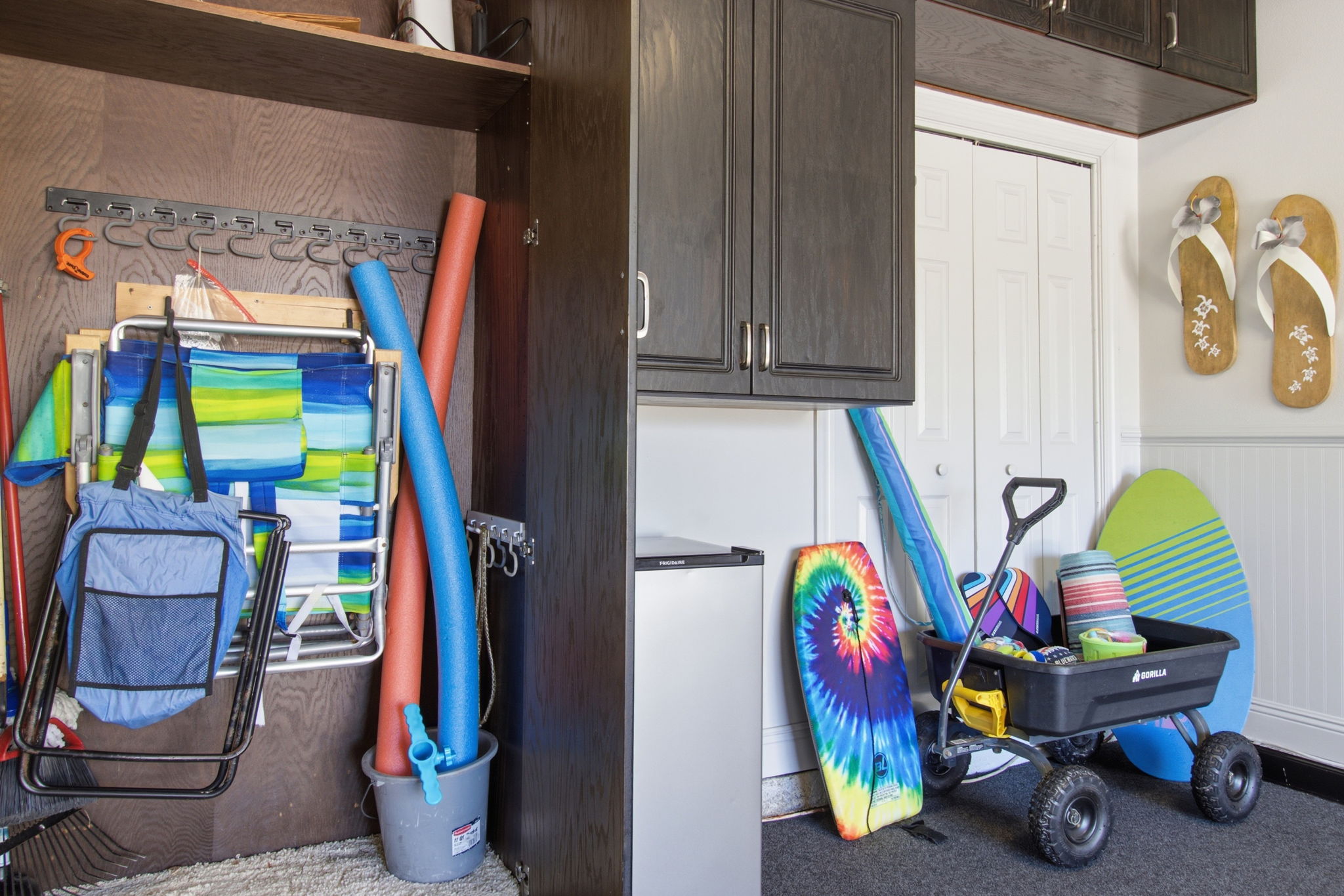 Beach gear for guests to use