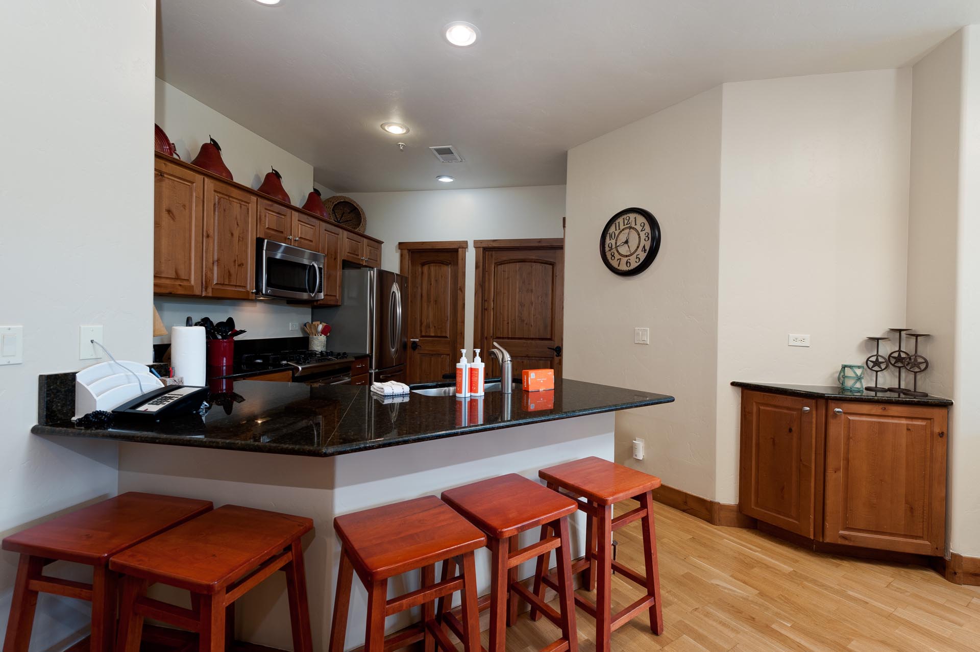 Fully stocked kitchen