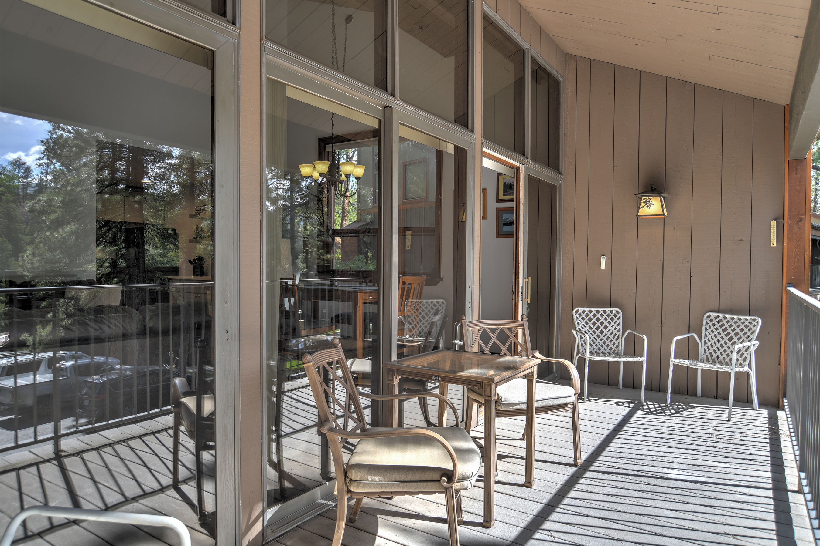 Enjoy morning coffee or evening conversations in the outdoor seating area on the balcony.