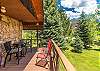 Deck with Outdoor Furniture and Grill with Mountain Views - Overlooking Yard