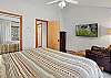 2nd Bedroom - King Bed, TV and Deck (2nd Floor)