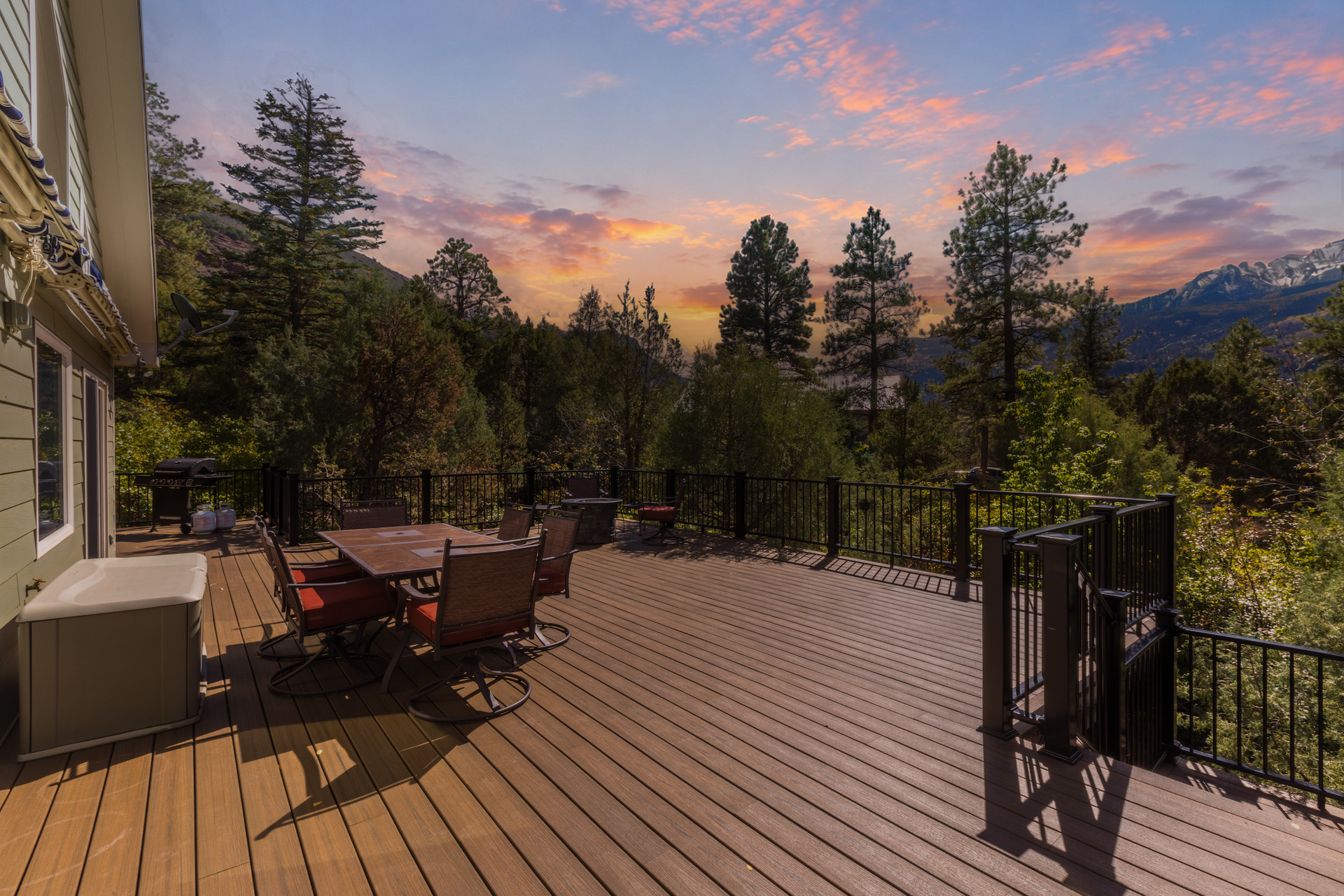 Wind down after a day of adventure by soaking in the exquisite views from the expansive deck of this peaceful retreat. Serenity and beauty abound!
