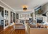 Open concept living room with a Smart TV